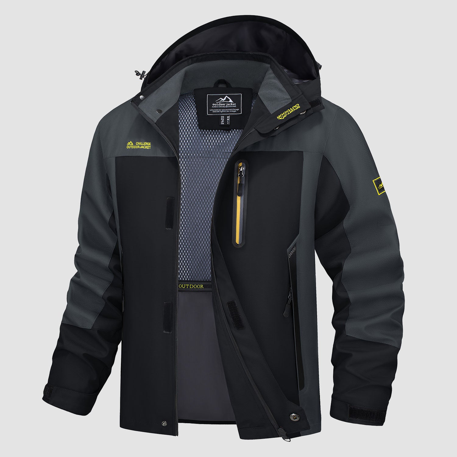 Men's Hooded Jacket Waterproof Windbreaker Coat for Outdoors - MAGCOMSEN