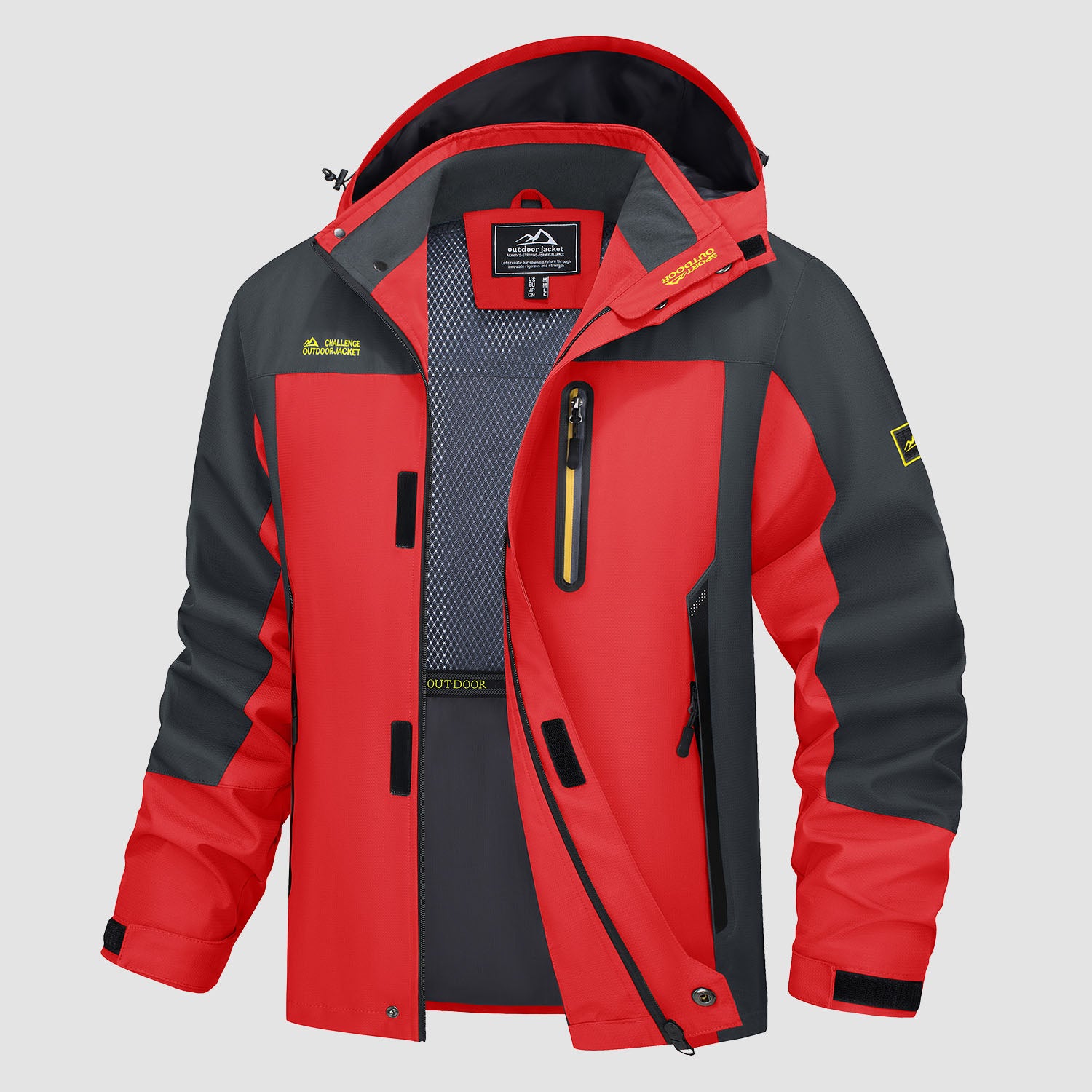 Men's Hooded Jacket Waterproof Windbreaker Coat for Outdoors - MAGCOMSEN