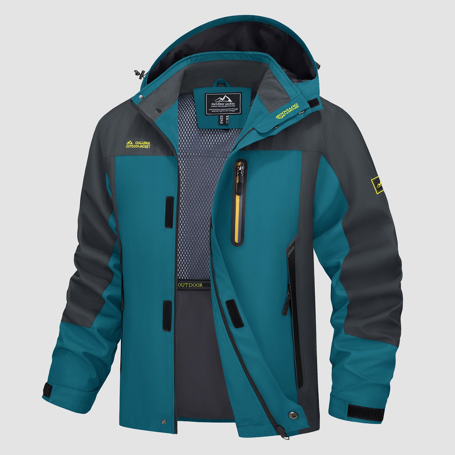 Men's Hooded Jacket Waterproof Windbreaker Coat for Outdoors - MAGCOMSEN