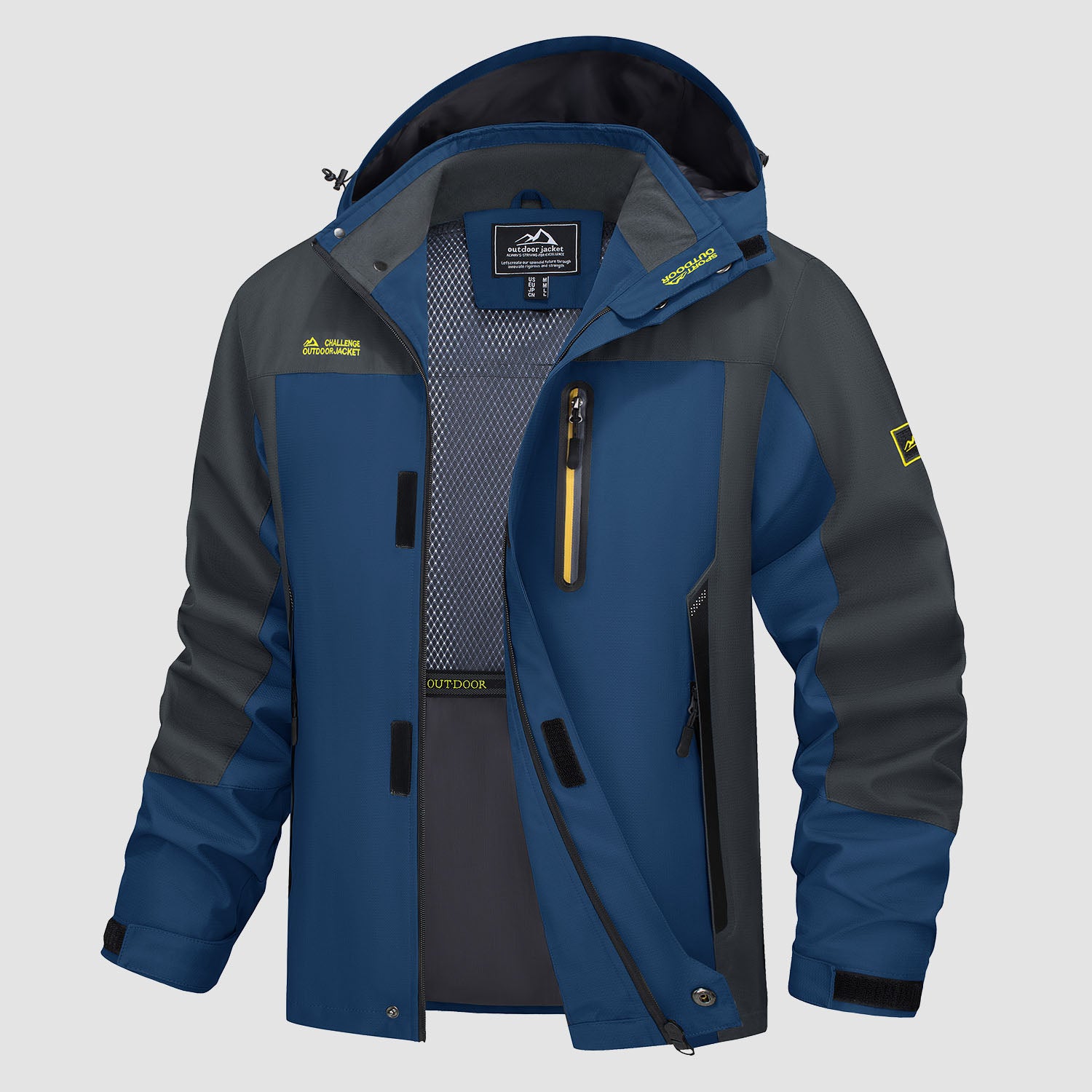 Men's Hooded Jacket Waterproof Windbreaker Coat for Outdoors - MAGCOMSEN