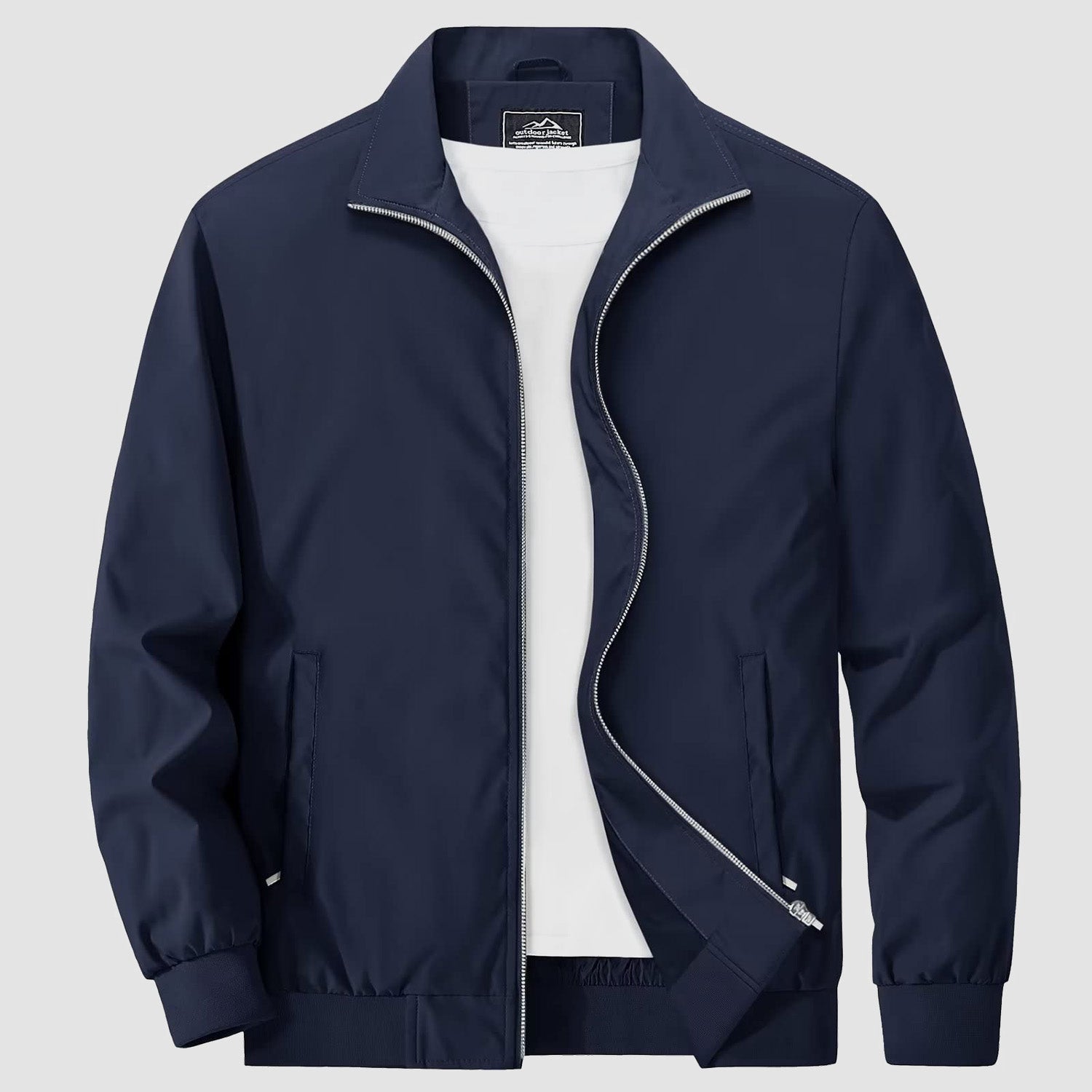 Men's Jacket Stand Collar Lightweight Windproof Outwear - MAGCOMSEN