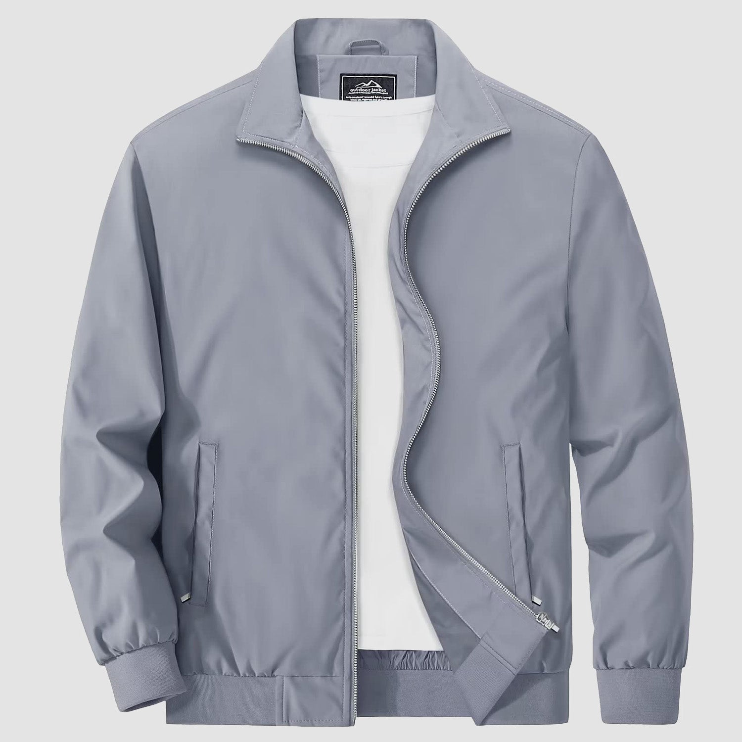 Men's Jacket Stand Collar Lightweight Windproof Outwear - MAGCOMSEN