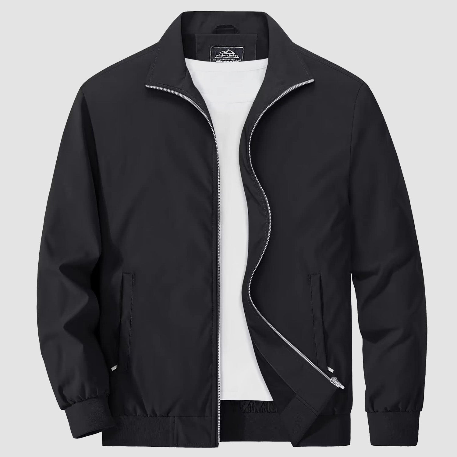 Men's Jacket Stand Collar Lightweight Windproof Outwear - MAGCOMSEN