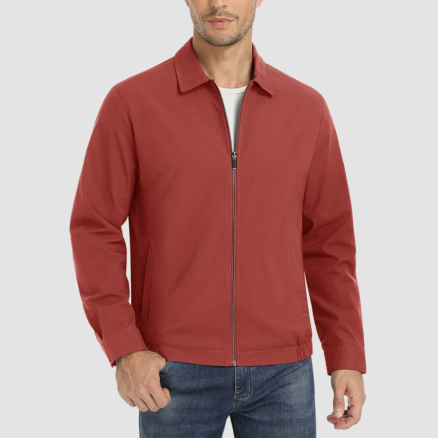 Men's Lightweight Jacket Casual Laydown Collar Jacket - MAGCOMSEN