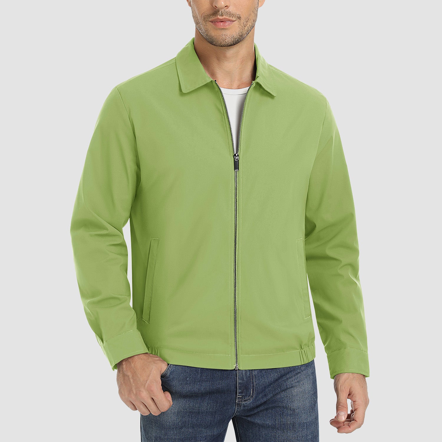 Men's Lightweight Jacket Casual Laydown Collar Jacket - MAGCOMSEN