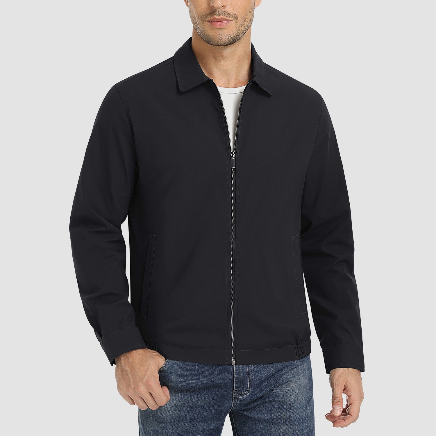 Men's Lightweight Jacket Casual Laydown Collar Jacket - MAGCOMSEN