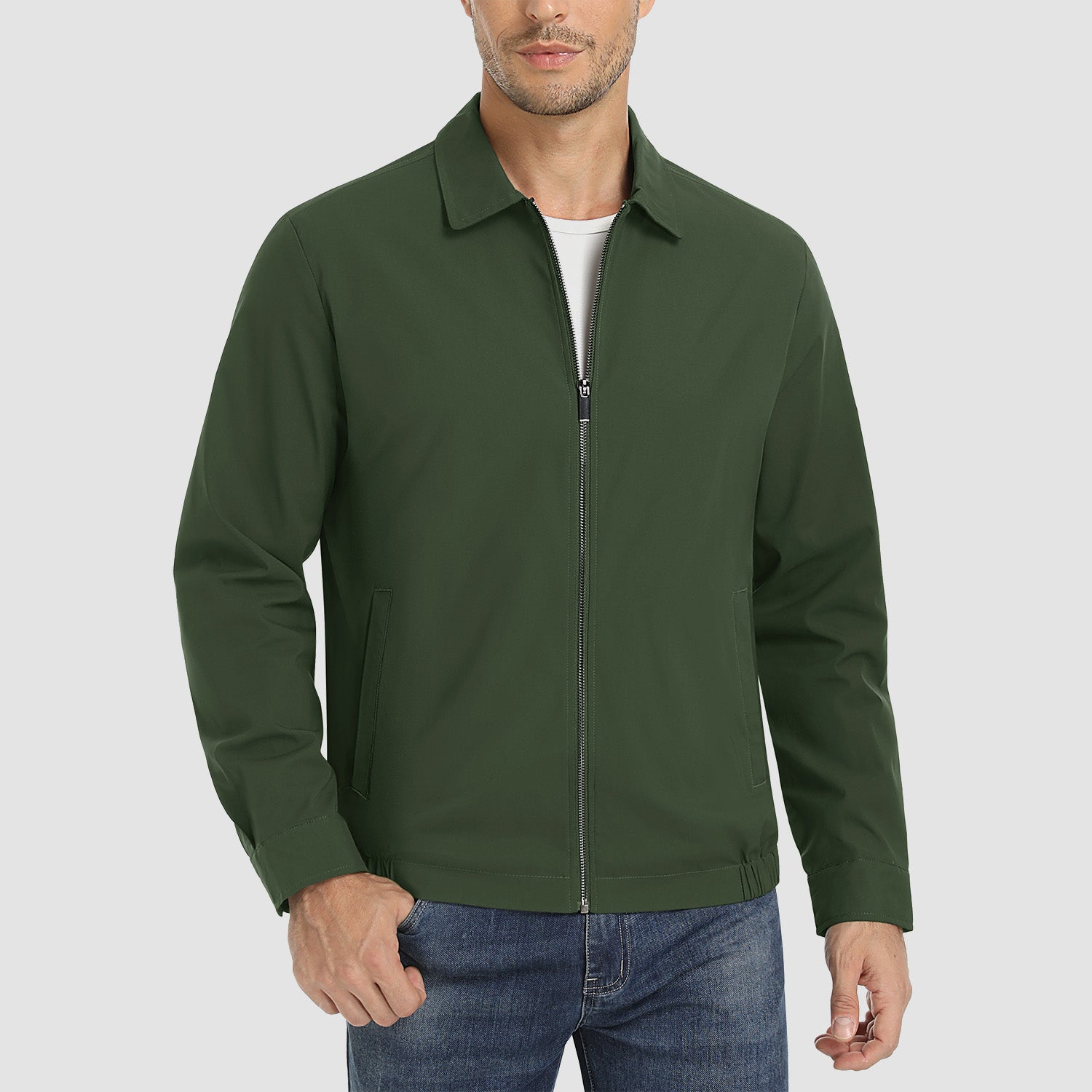 Men's Lightweight Jacket Casual Laydown Collar Jacket - MAGCOMSEN