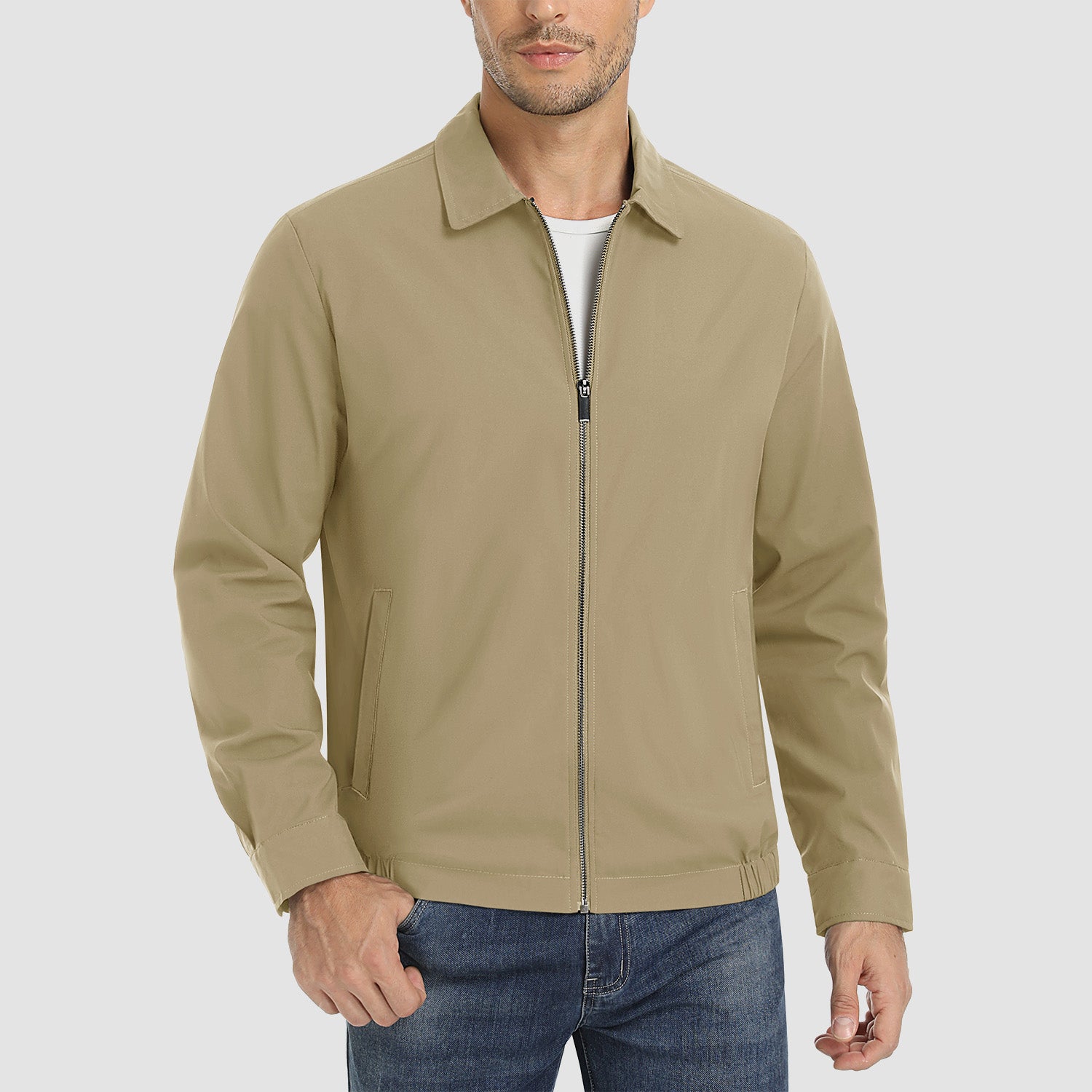 Men's Lightweight Jacket Casual Laydown Collar Jacket - MAGCOMSEN