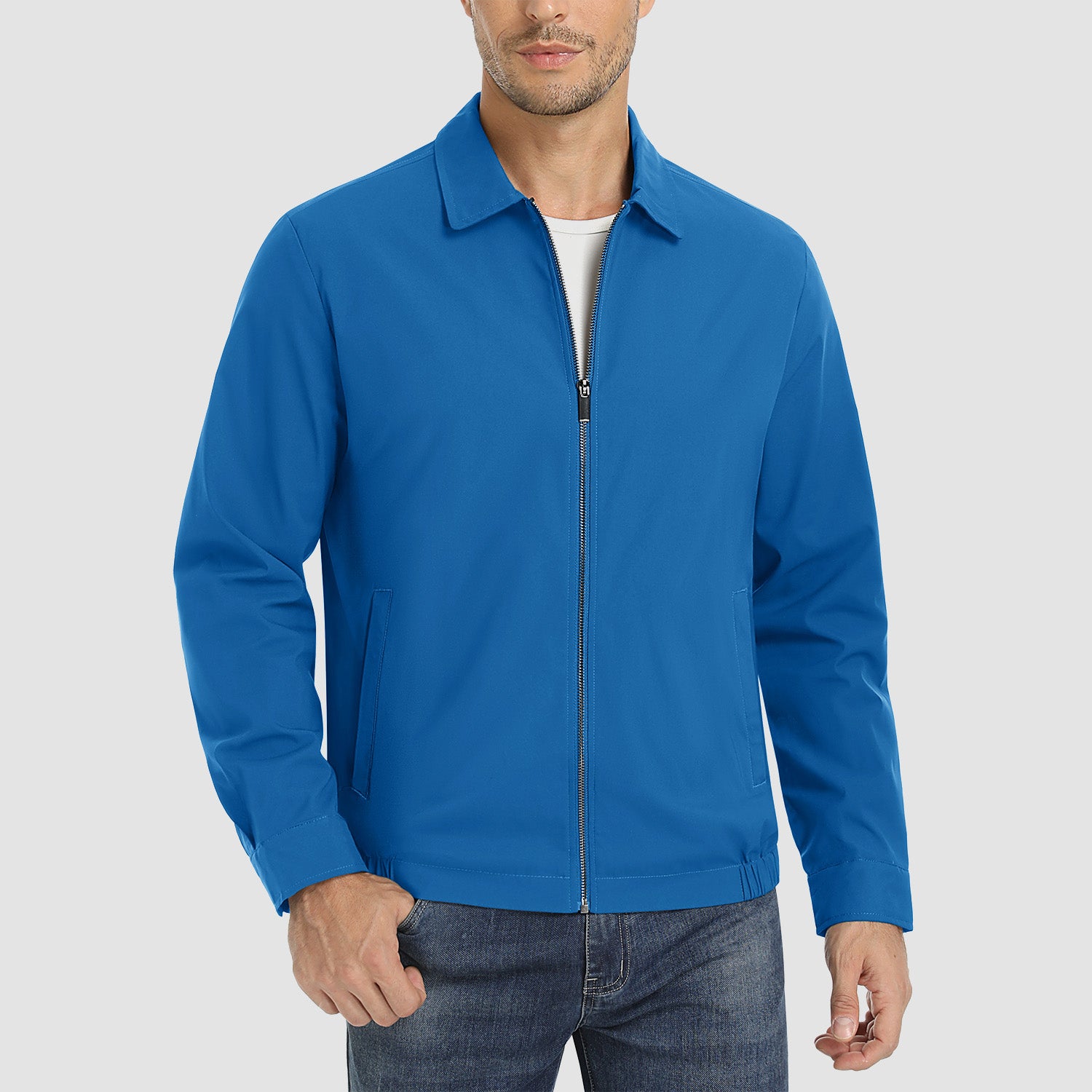Men's Lightweight Jacket Casual Laydown Collar Jacket - MAGCOMSEN