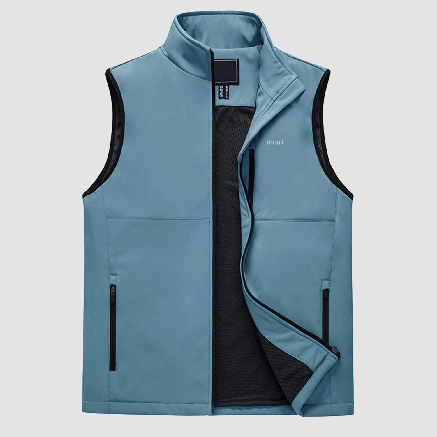 Men's Lightweight Vest Windproof Sleeveless Jacket Outdoor Hiking Camping Fishing Photography Gilet with Zip Pockets