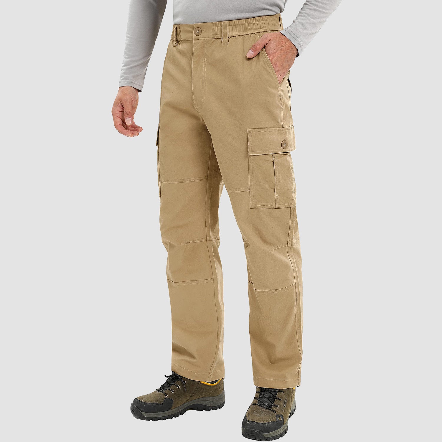Men's Cargo Pants Straight Fit Work Pants - MAGCOMSEN