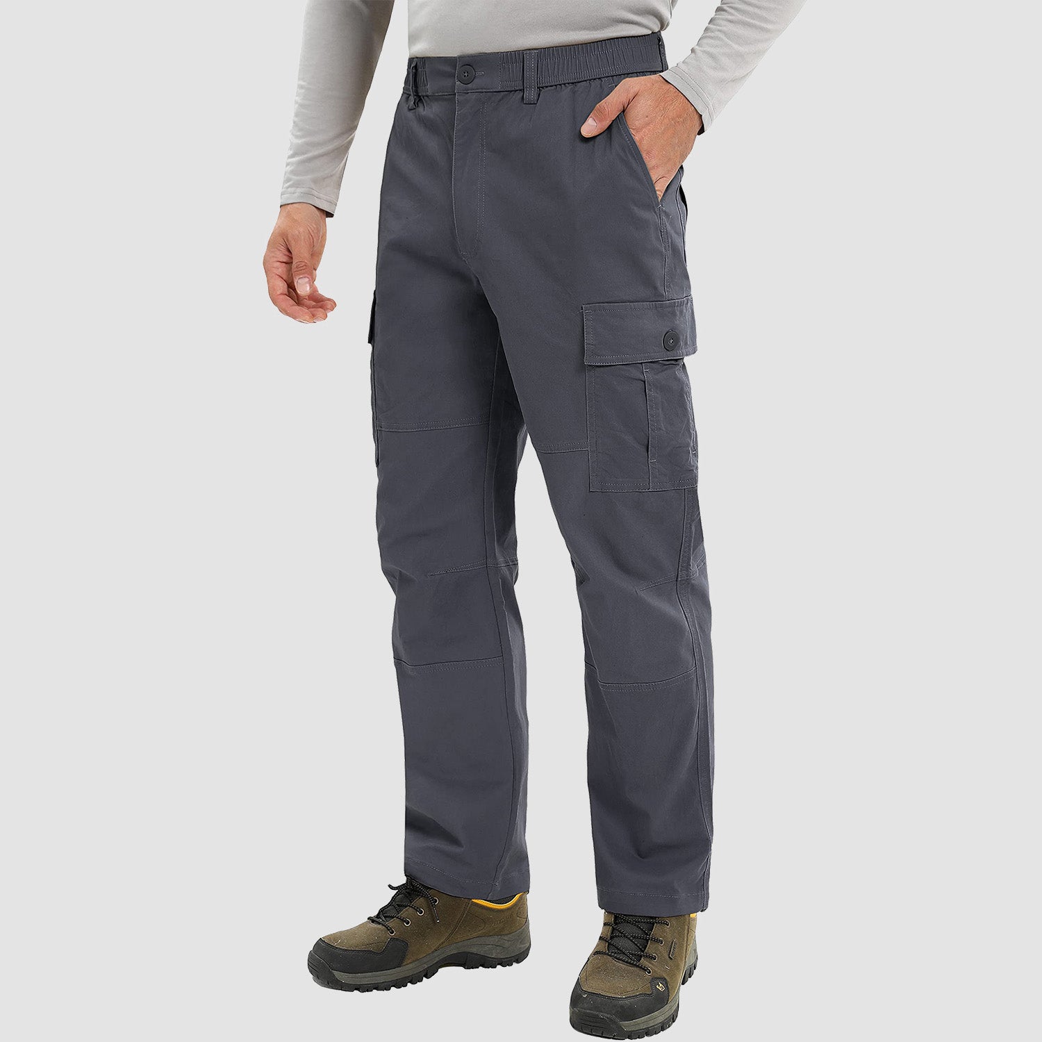 Men's Cargo Pants Straight Fit Work Pants - MAGCOMSEN