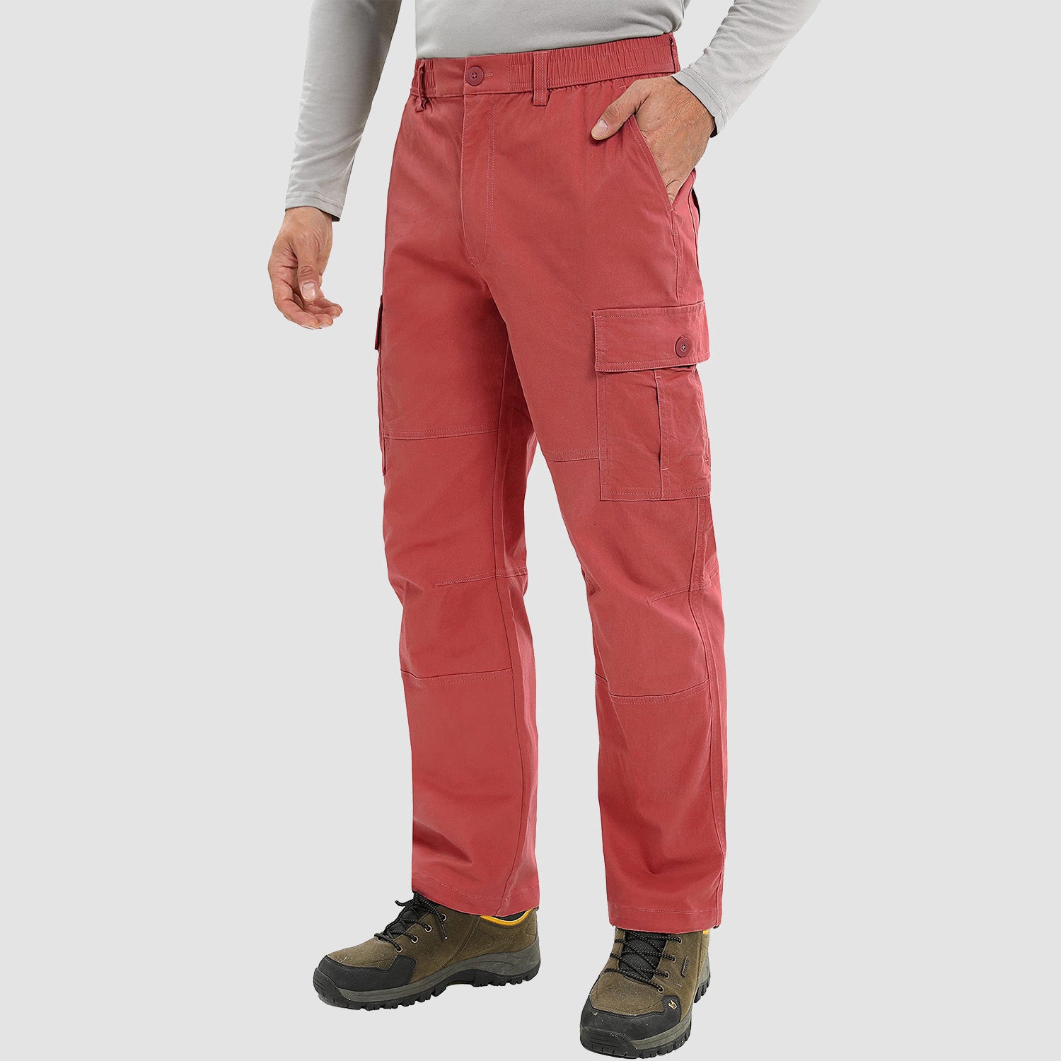Men's Cargo Pants Straight Fit Work Pants - MAGCOMSEN