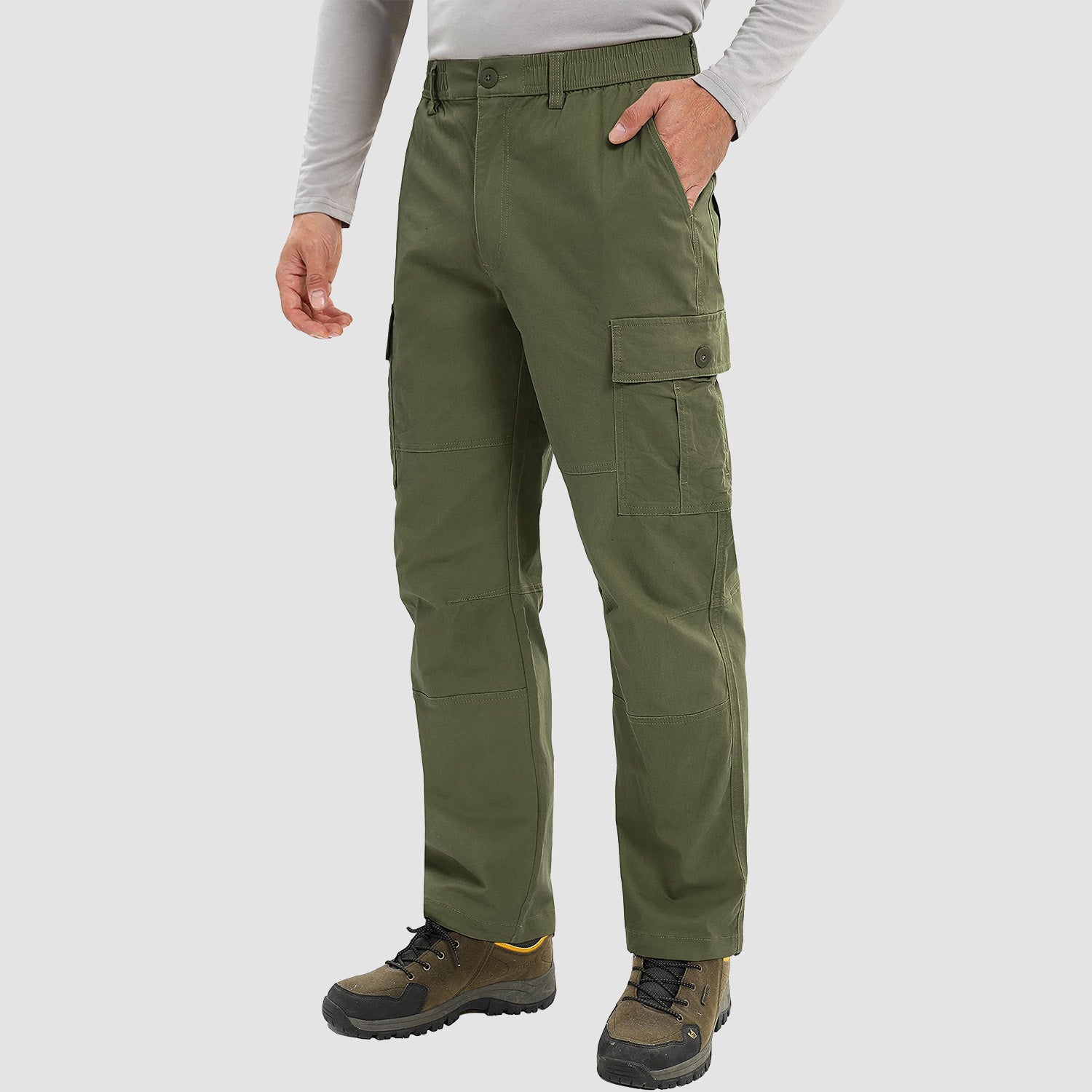 Men's Cargo Pants Straight Fit Work Pants - MAGCOMSEN