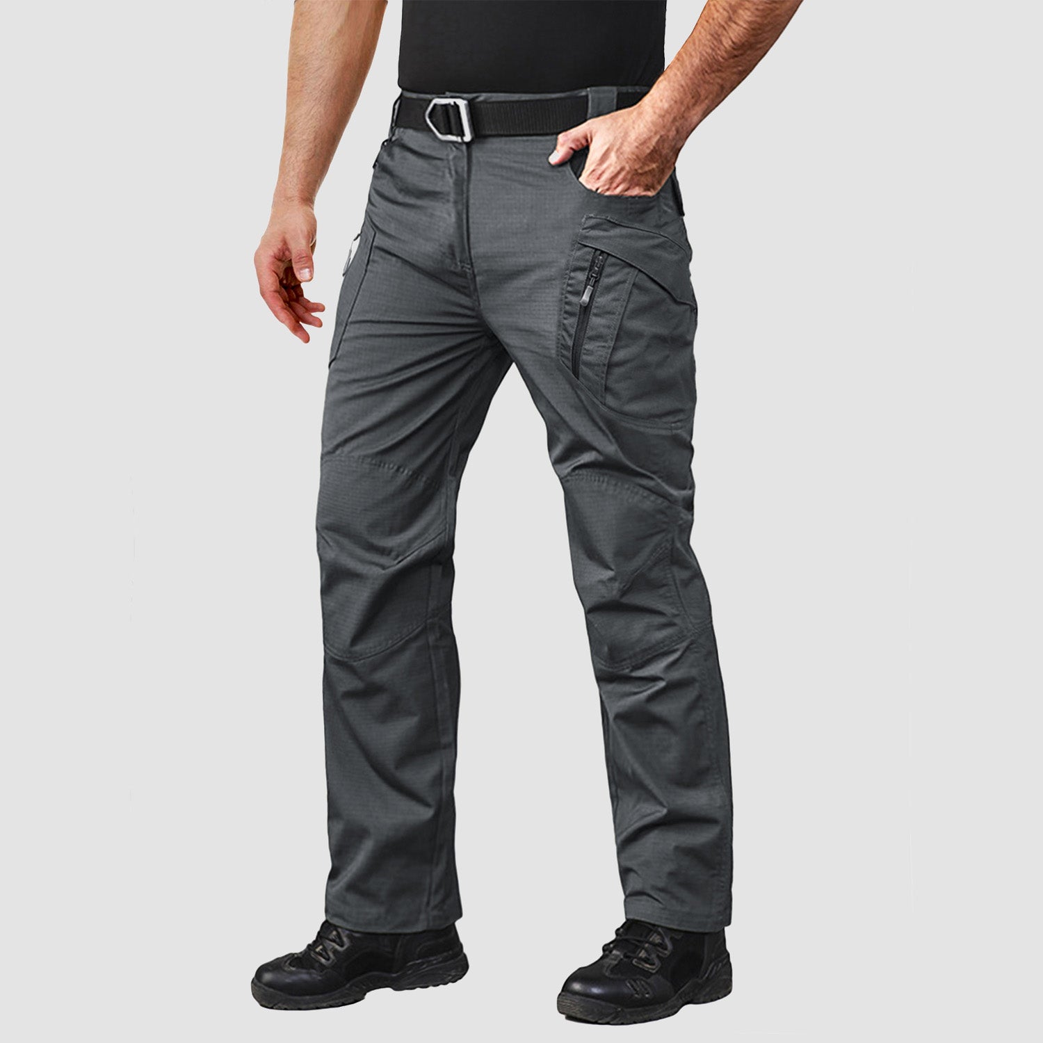Men's Tactical Pants with 9 Pockets Rip-Stop Work Hiking Pants - MAGCOMSEN