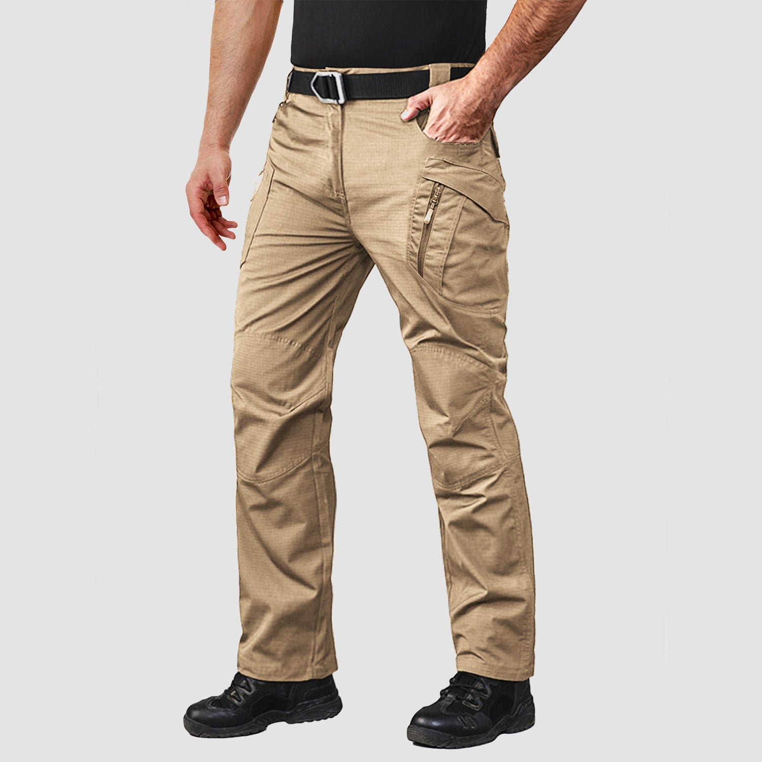Men's Tactical Pants with 9 Pockets Rip-Stop Work Hiking Pants - MAGCOMSEN