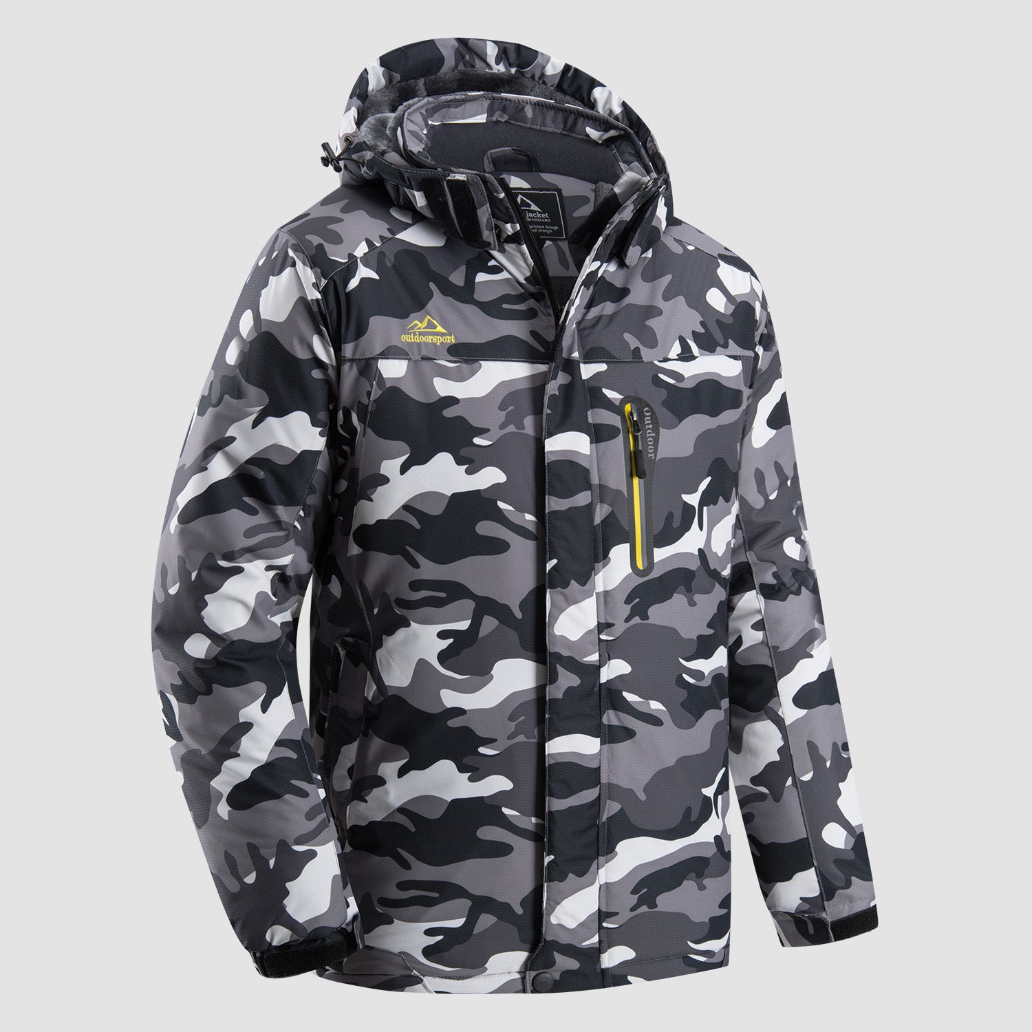 Men's Fleece Lined Parka Coats Water Resistant Winter Snow Jacket - MAGCOMSEN