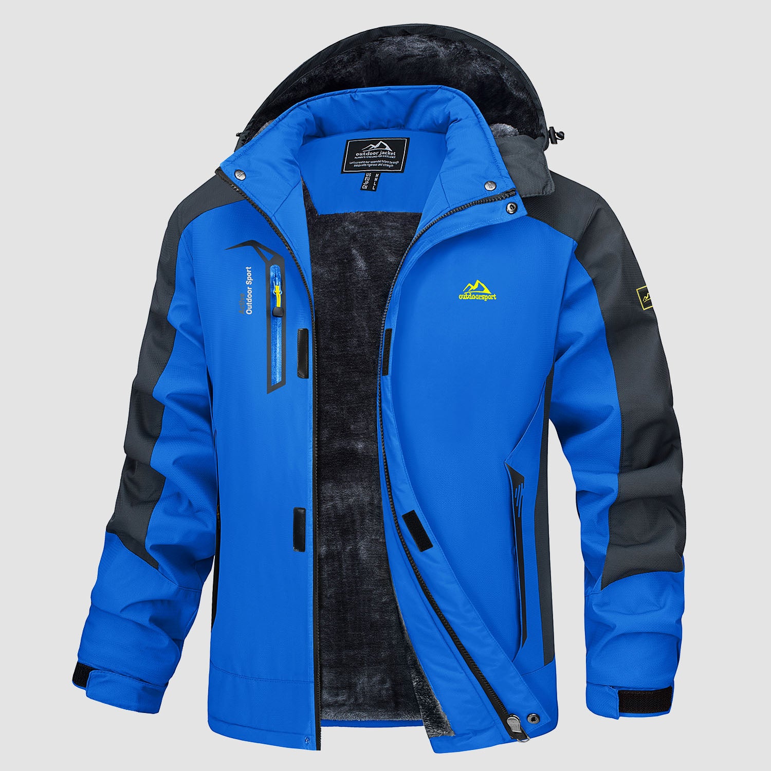 Men's Warm Fleece Jackets Waterproof Snow Parka Coats - MAGCOMSEN