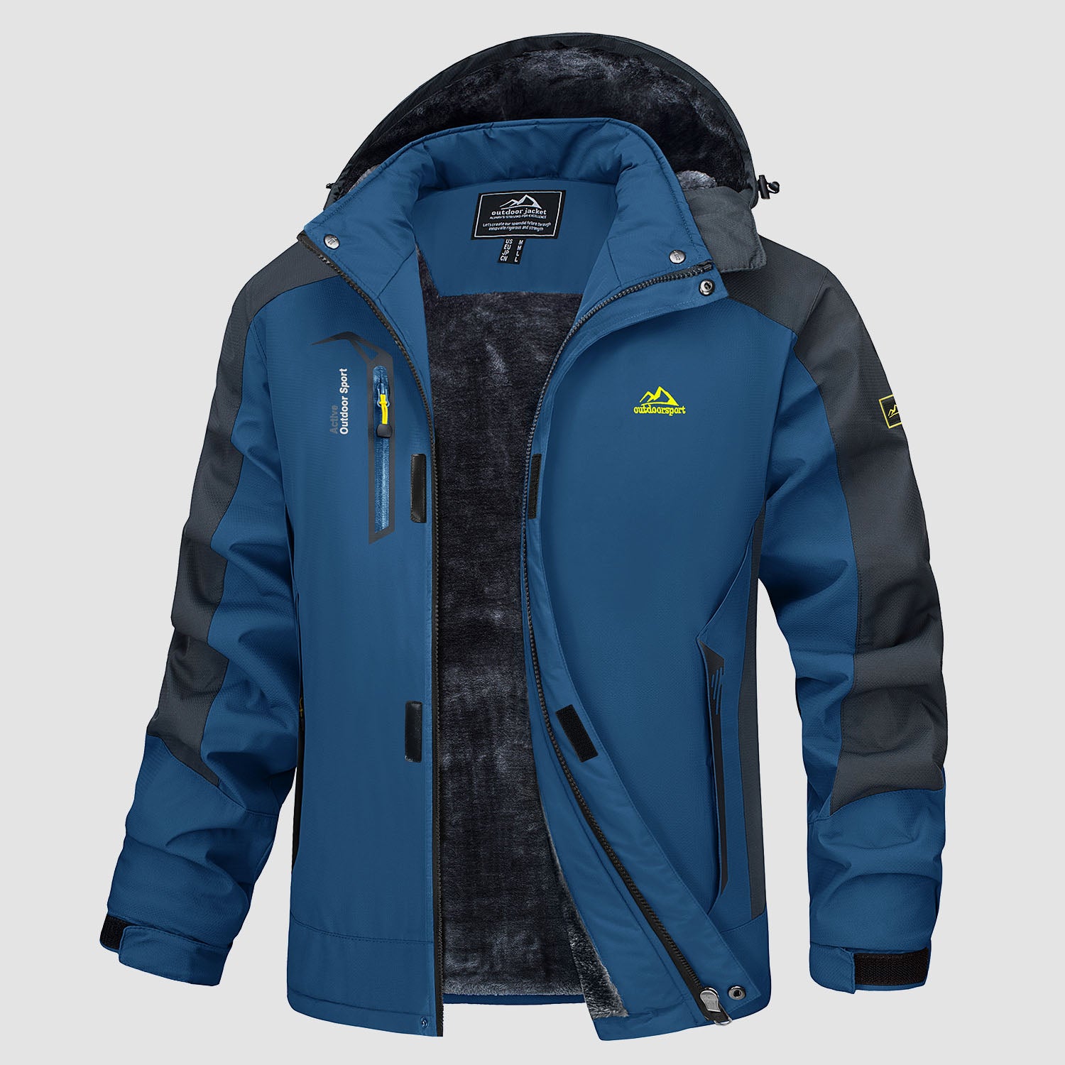 Men's Warm Fleece Jackets Waterproof Snow Parka Coats - MAGCOMSEN