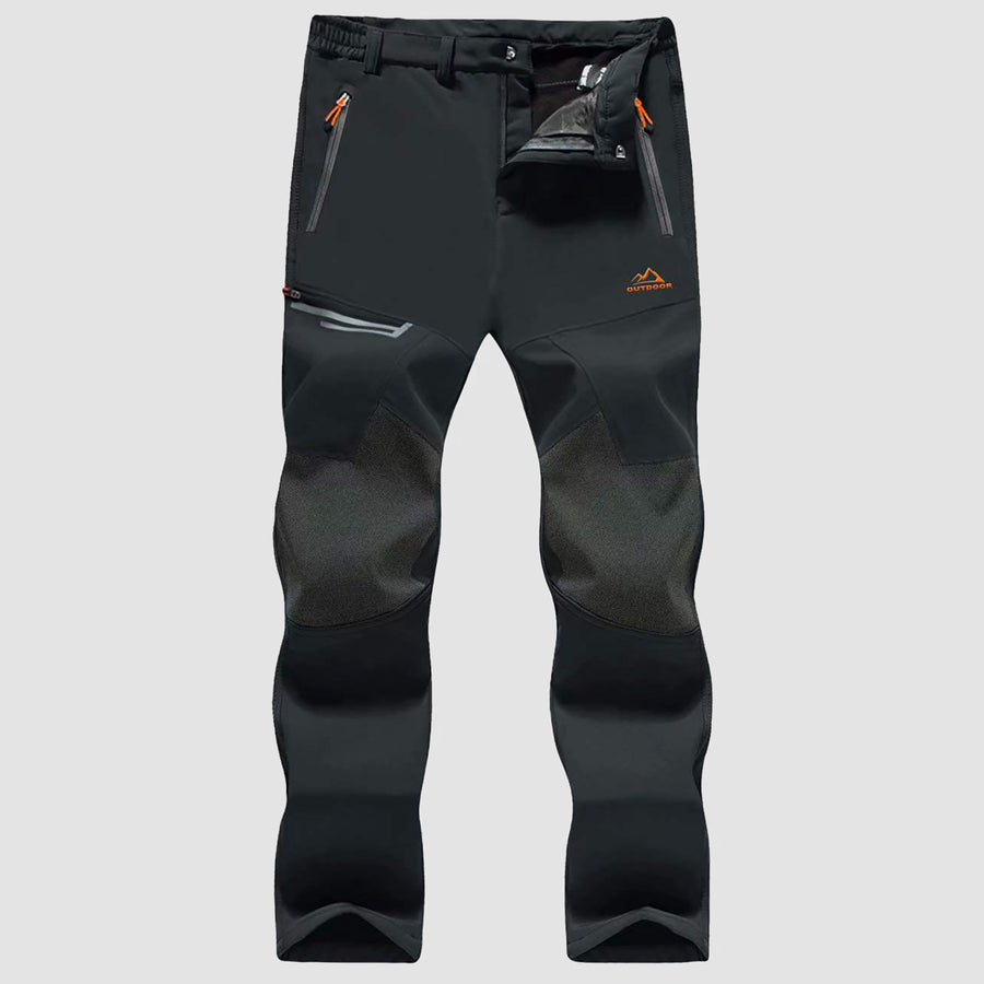 Men's Fleece-Lined Ski Pants - Water-Resistant, 4 Zip Pockets