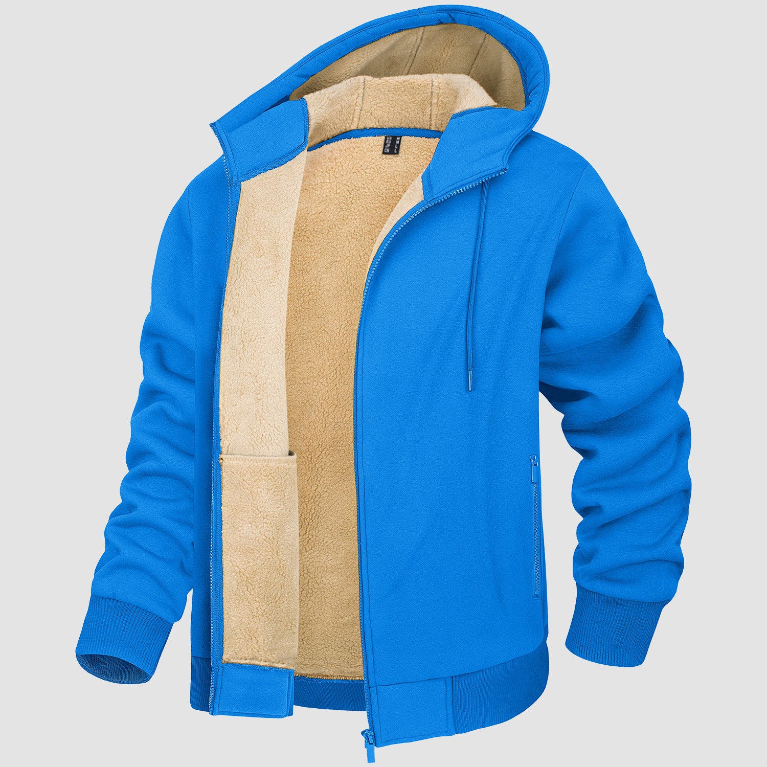 Men's Zipper Hoodie Jacket Fleece Lined Warm Jacket for Winter - MAGCOMSEN
