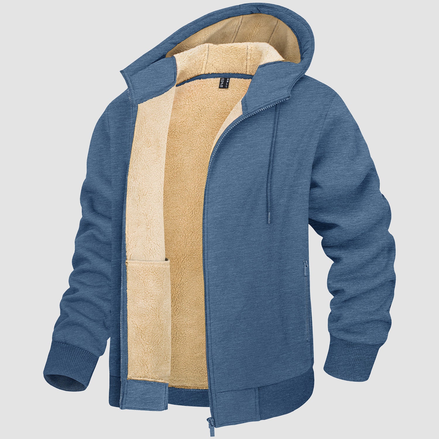 Men's Zipper Hoodie Jacket Fleece Lined Warm Jacket for Winter - MAGCOMSEN