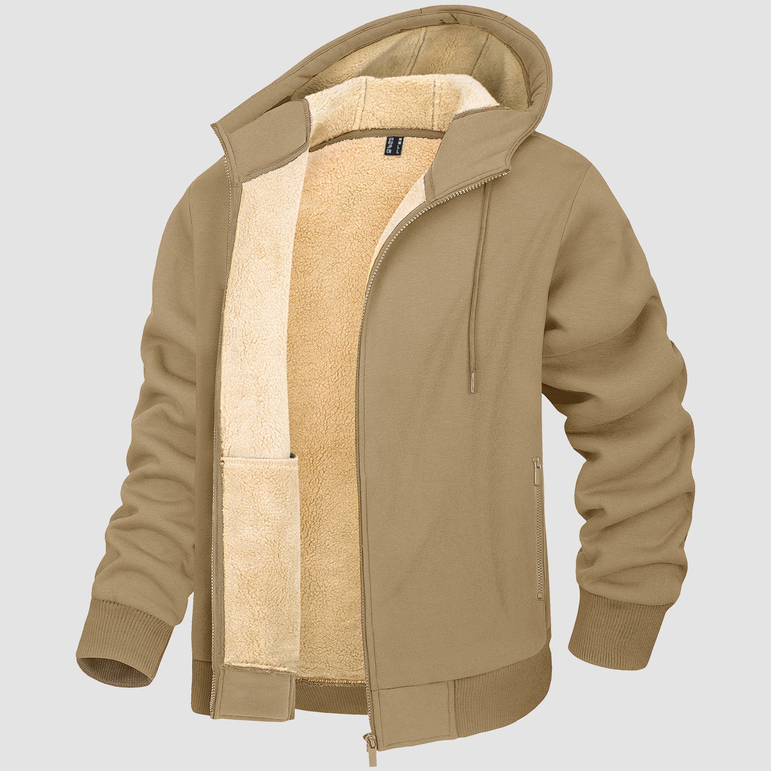 Men's Zipper Hoodie Jacket Fleece Lined Warm Jacket for Winter - MAGCOMSEN
