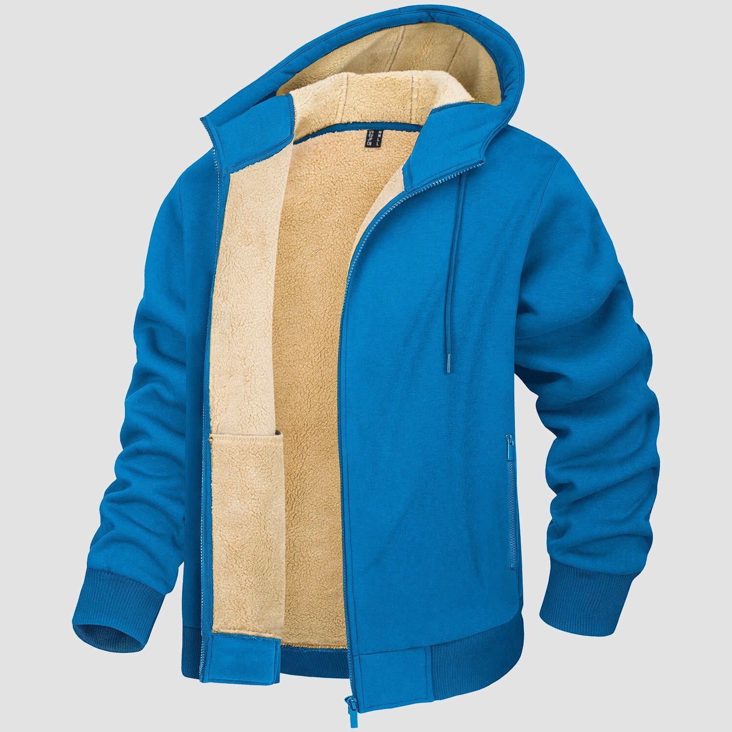 Men's Zipper Hoodie Jacket Fleece Lined Warm Jacket for Winter - MAGCOMSEN