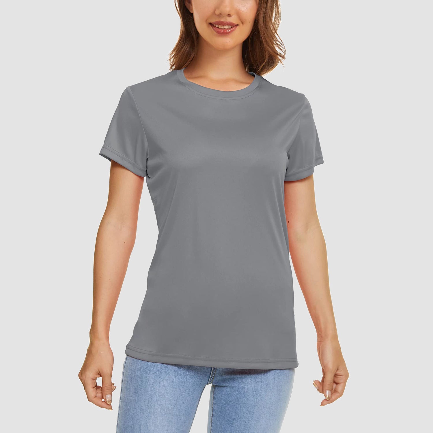 Women Casual T-Shirt Breathable UV Protection Outdoor Sports Quick Dry