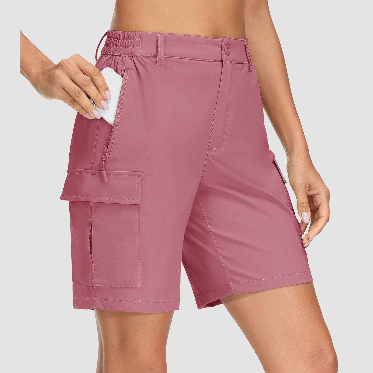 Women's Hiking Shorts Cargo Shorts Quick Dry with 5 Pockets Water-Resistant Ripstop - MAGCOMSEN