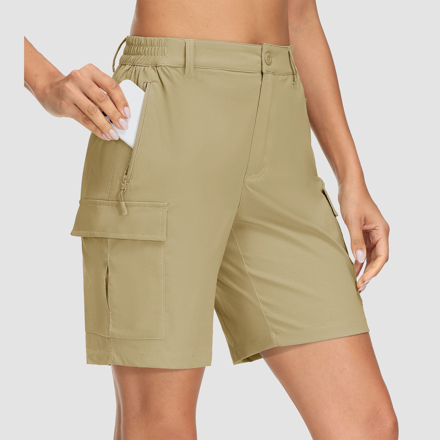 Women's Hiking Shorts Cargo Shorts Quick Dry with 5 Pockets Water-Resistant Ripstop - MAGCOMSEN