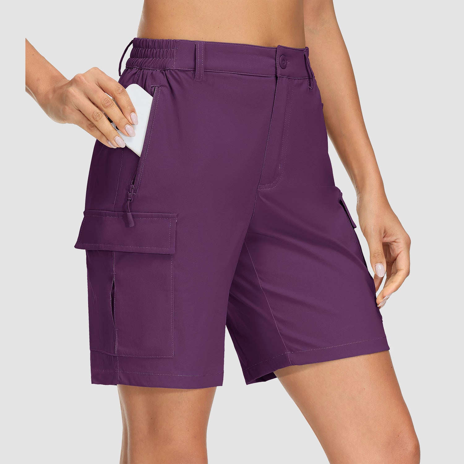 Women's Hiking Shorts Cargo Shorts Quick Dry with 5 Pockets Water-Resistant Ripstop - MAGCOMSEN