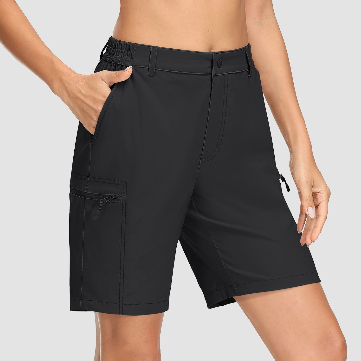 Women's Hiking Shorts with 5 Pockets Water-Resistant Ripstop Cargo Shorts Quick Dry - MAGCOMSEN