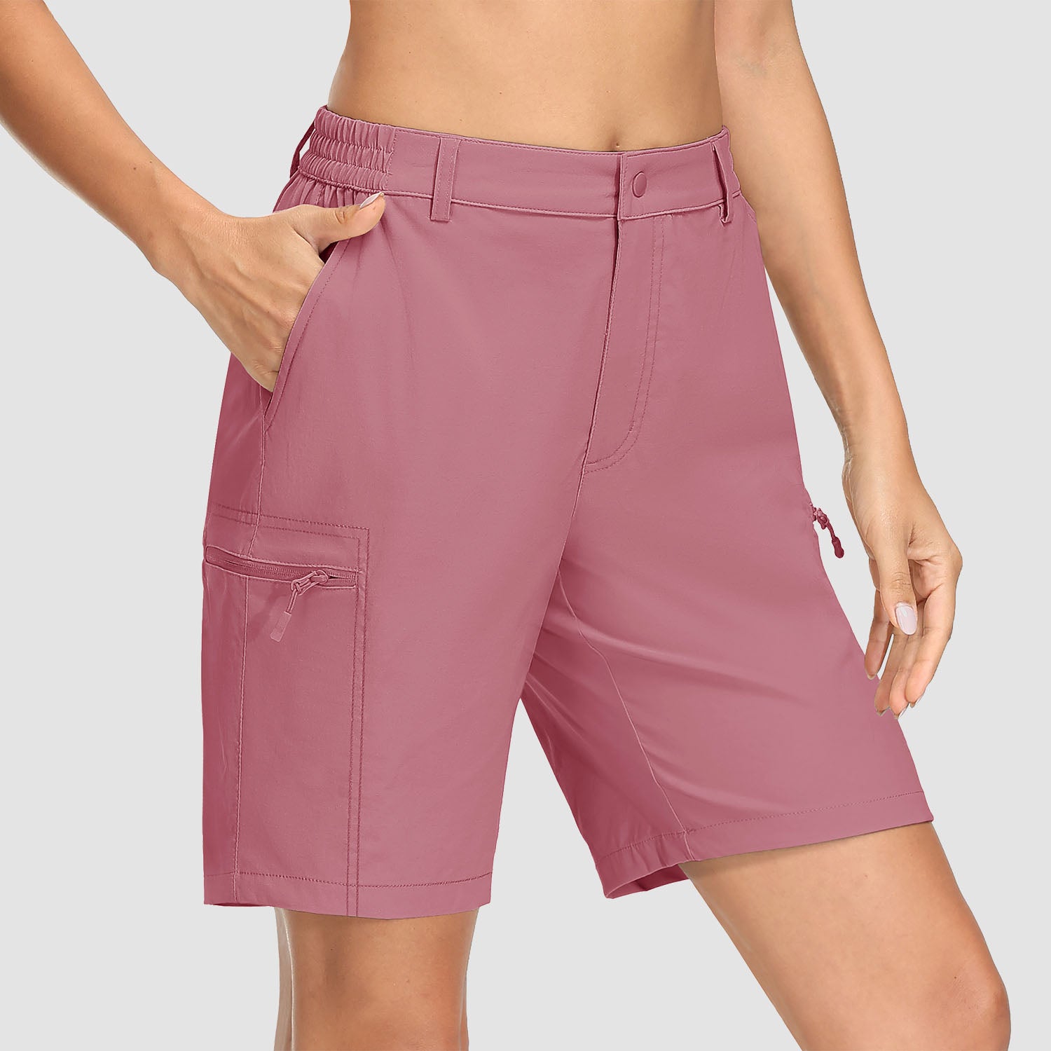 Women's Hiking Shorts with 5 Pockets Water-Resistant Ripstop Cargo Shorts Quick Dry - MAGCOMSEN