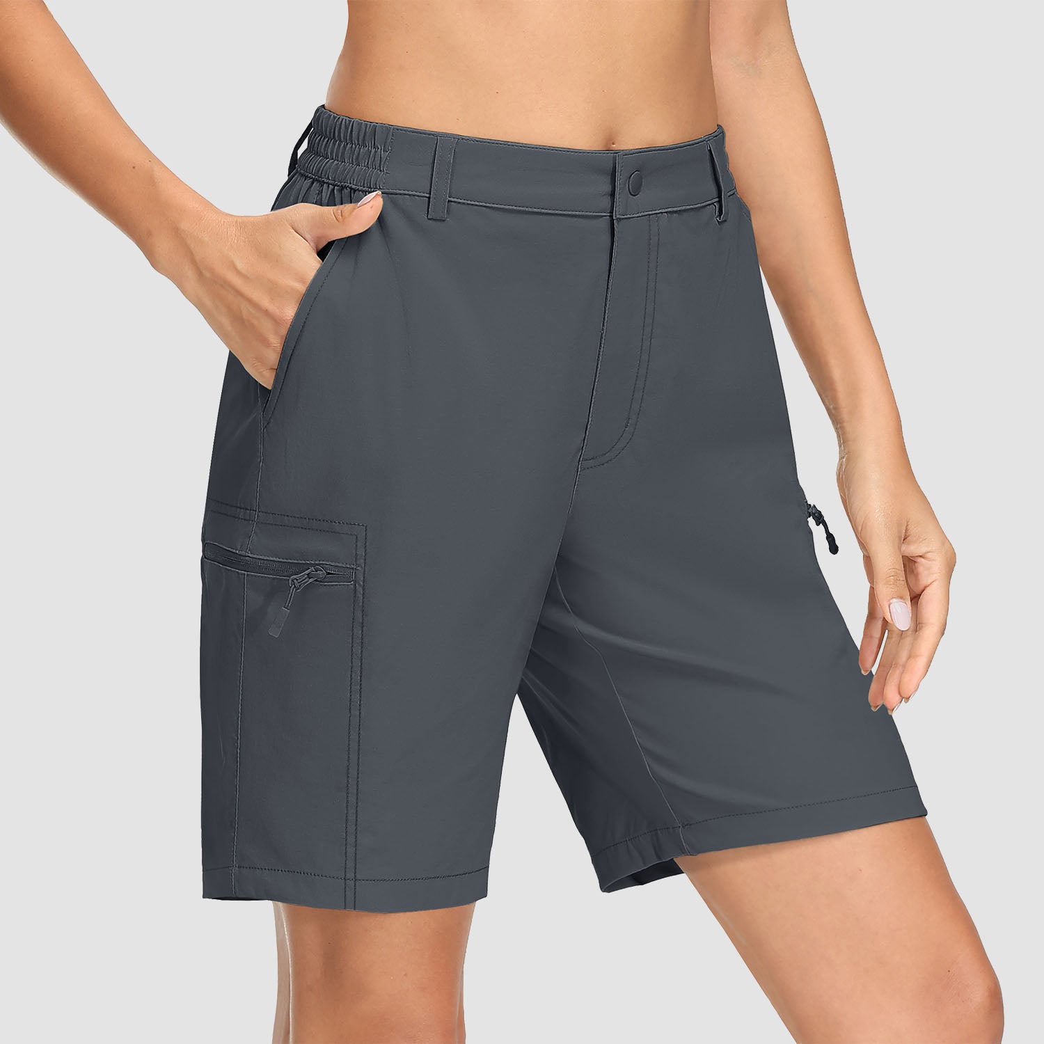 Women's Hiking Shorts with 5 Pockets Water-Resistant Ripstop Cargo Shorts Quick Dry - MAGCOMSEN