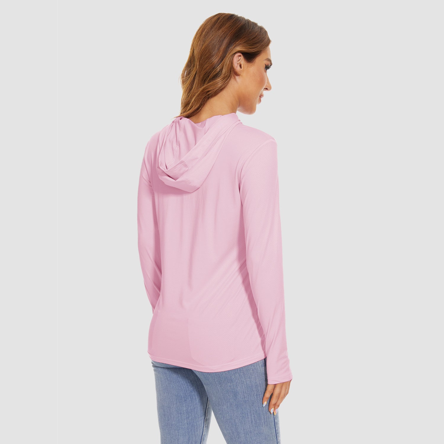 Women's Hoodie Shirts UPF 50+ Sun Protection Long Sleeve UV Shirt Fishing Hiking Athletic Shirts with Thumb Hole