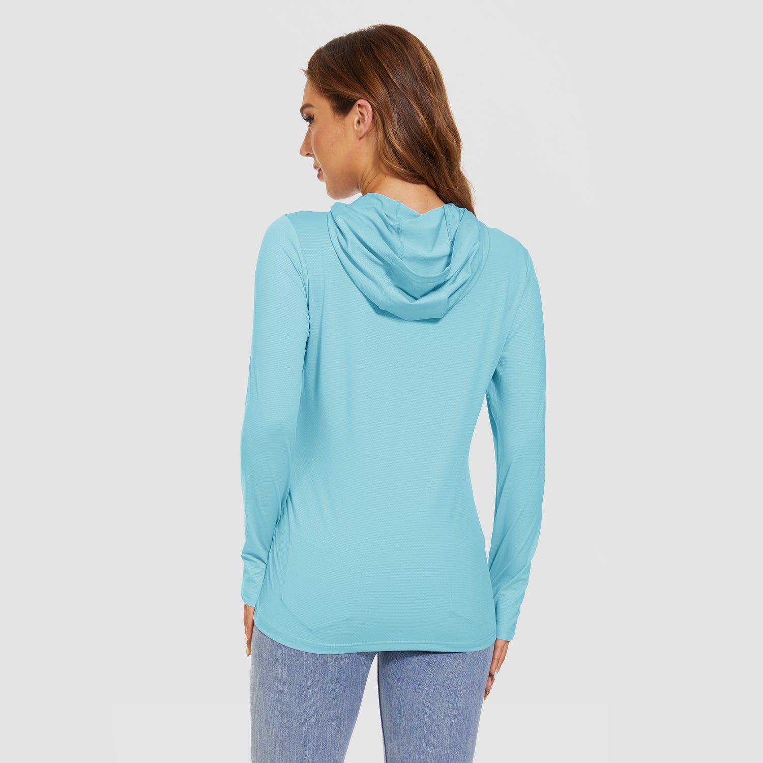 Women's Hoodie Shirts UPF 50+ Sun Protection Long Sleeve UV Shirt Fishing Hiking Athletic Shirts with Thumb Hole