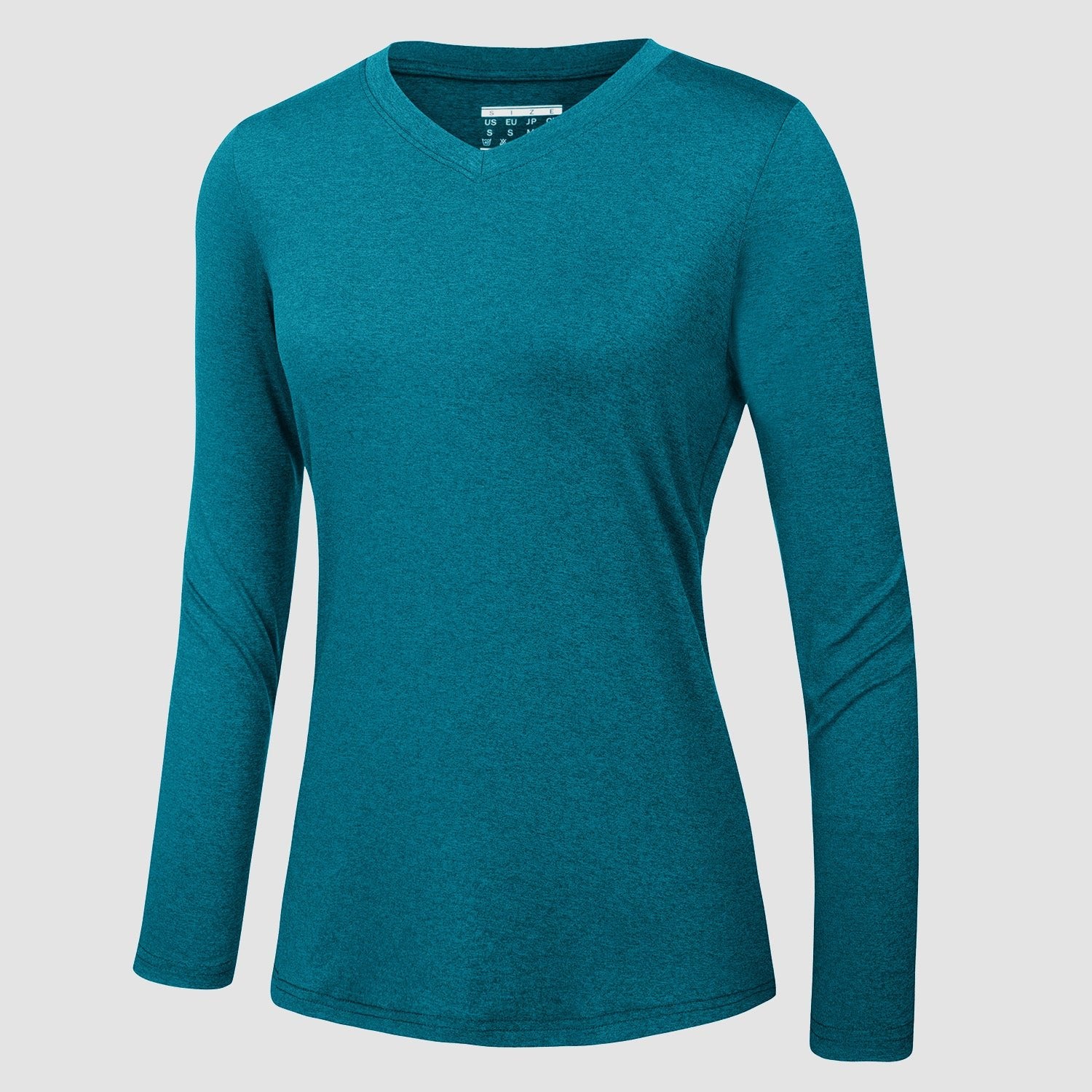 Women's Long Sleeve Shirt V Neck SPF Shirts UPF 50+ Quick Dry Workout Hiking Tee Shirts Rashguard - MAGCOMSEN