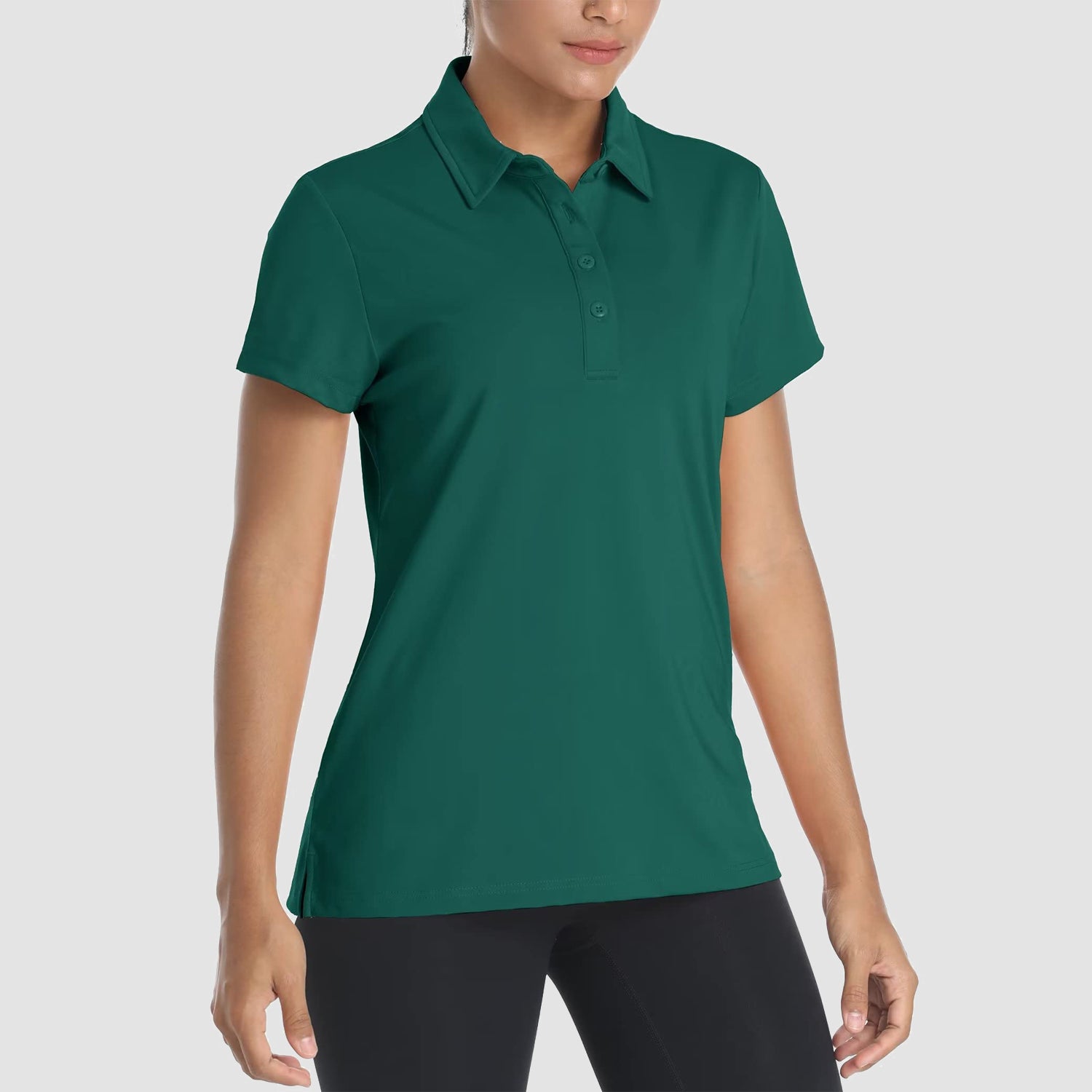 Women's Polo Shirts 4 Buttons Casual T-Shirts Quick Dry Short Sleeve Golf Shirt