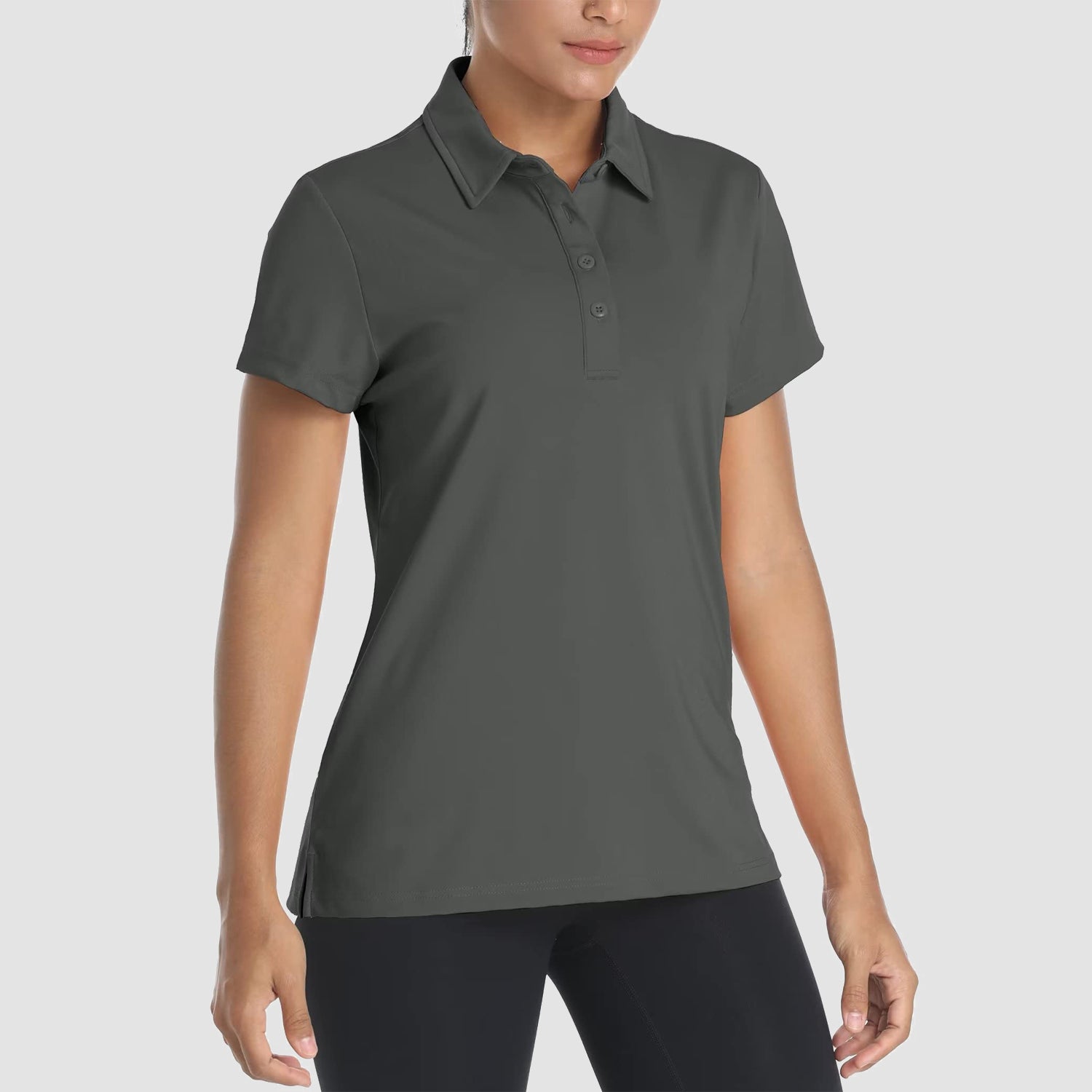 Women's Polo Shirts 4 Buttons Casual T-Shirts Quick Dry Short Sleeve Golf Shirt