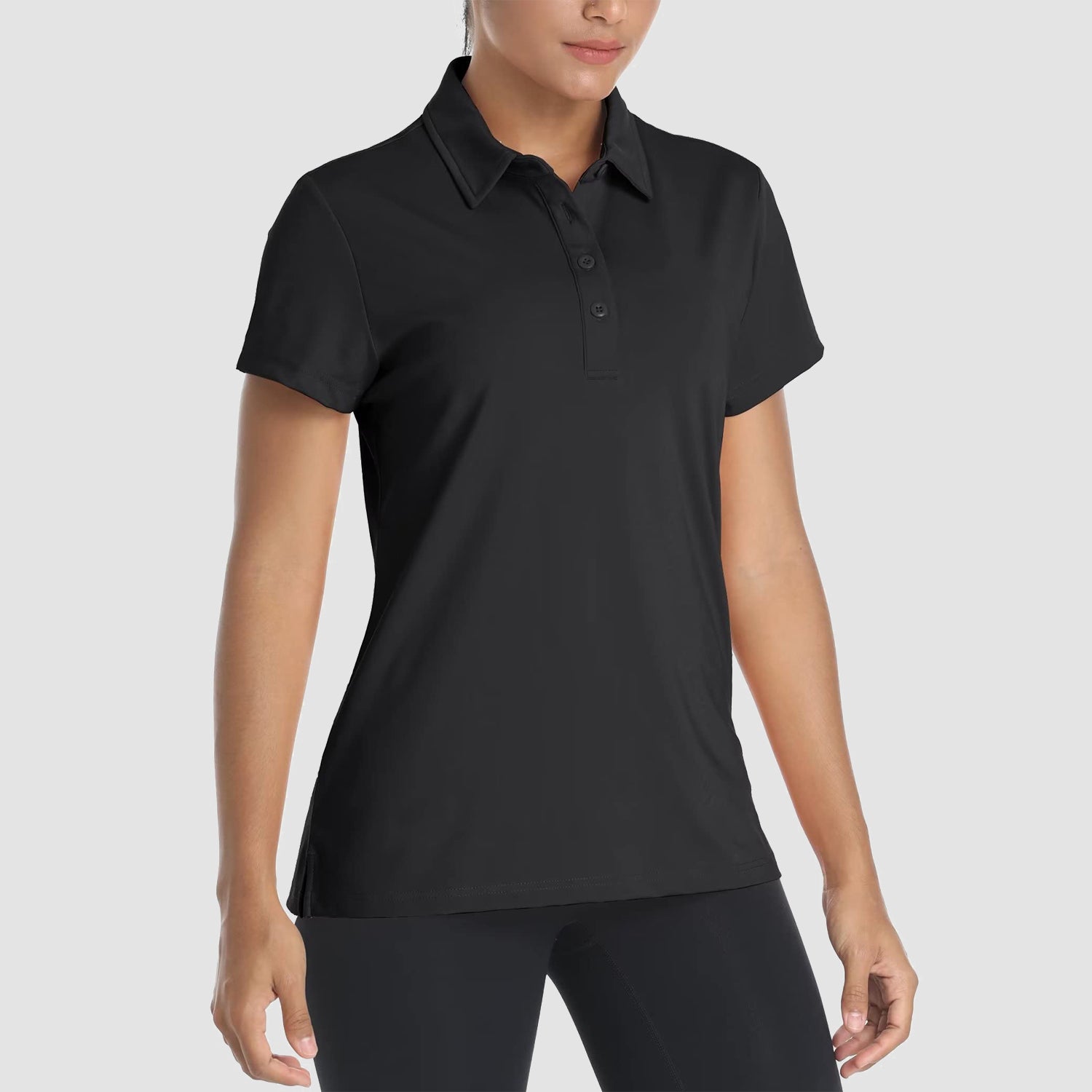 Women's Polo Shirts 4 Buttons Casual T-Shirts Quick Dry Short Sleeve Golf Shirt