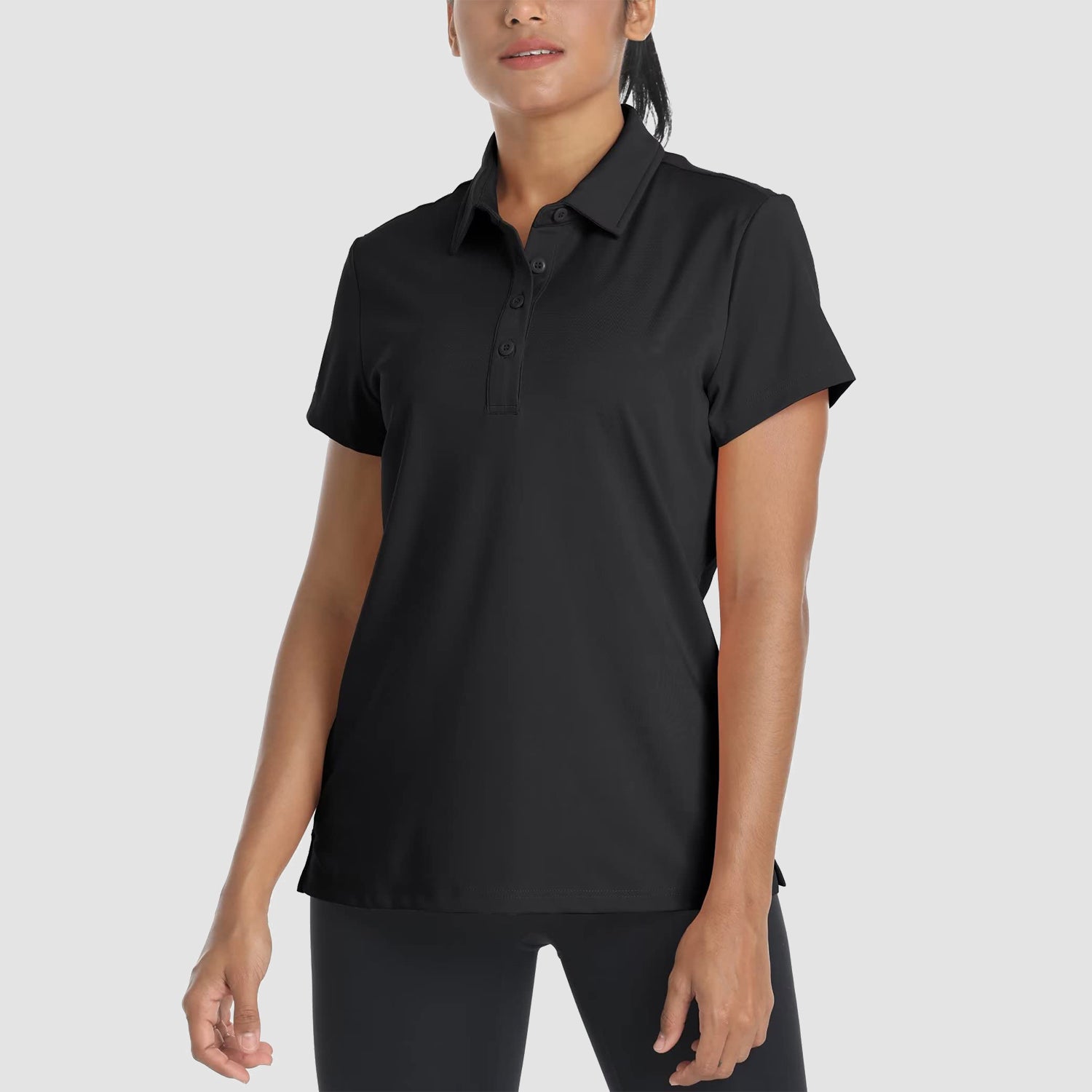 Women's Polo Shirts 4 Buttons Casual T-Shirts Quick Dry Short Sleeve Golf Shirt
