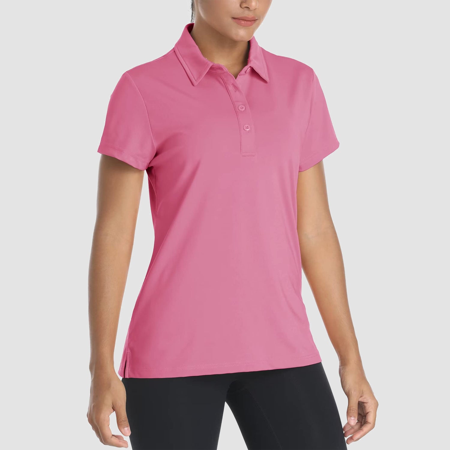 Women's Polo Shirts 4 Buttons Casual T-Shirts Quick Dry Short Sleeve Golf Shirt