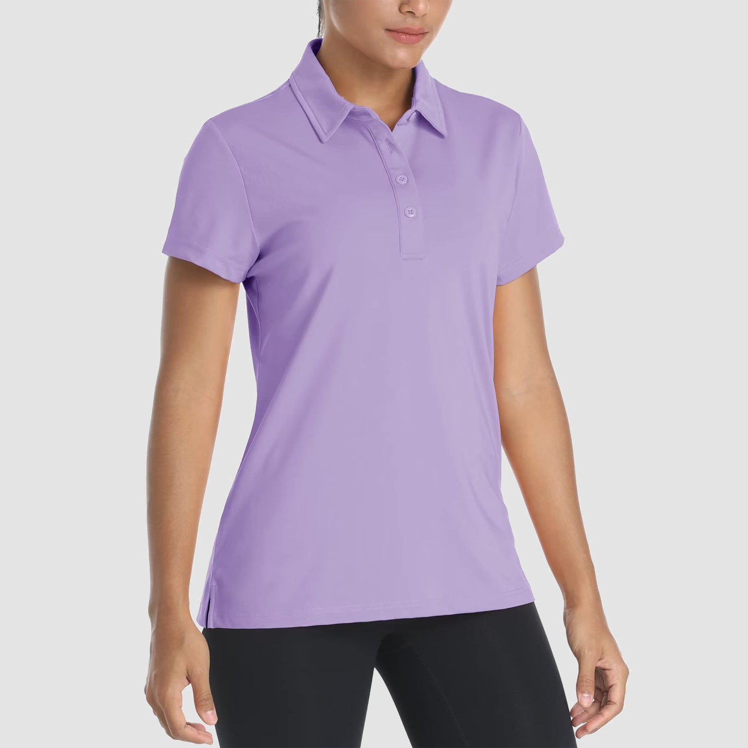 Women's Polo Shirts 4 Buttons Casual T-Shirts Quick Dry Short Sleeve Golf Shirt