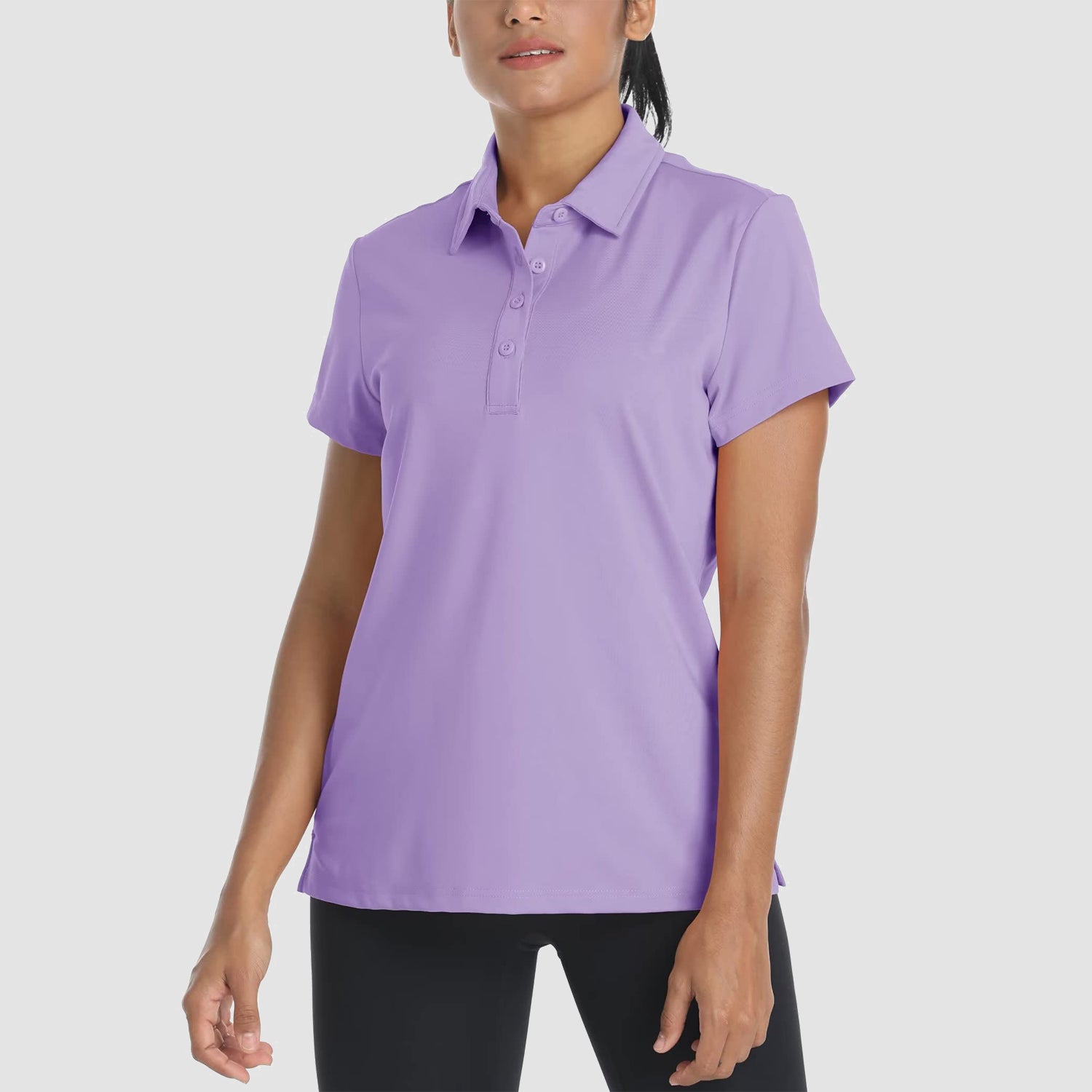 Women's Polo Shirts 4 Buttons Casual T-Shirts Quick Dry Short Sleeve Golf Shirt