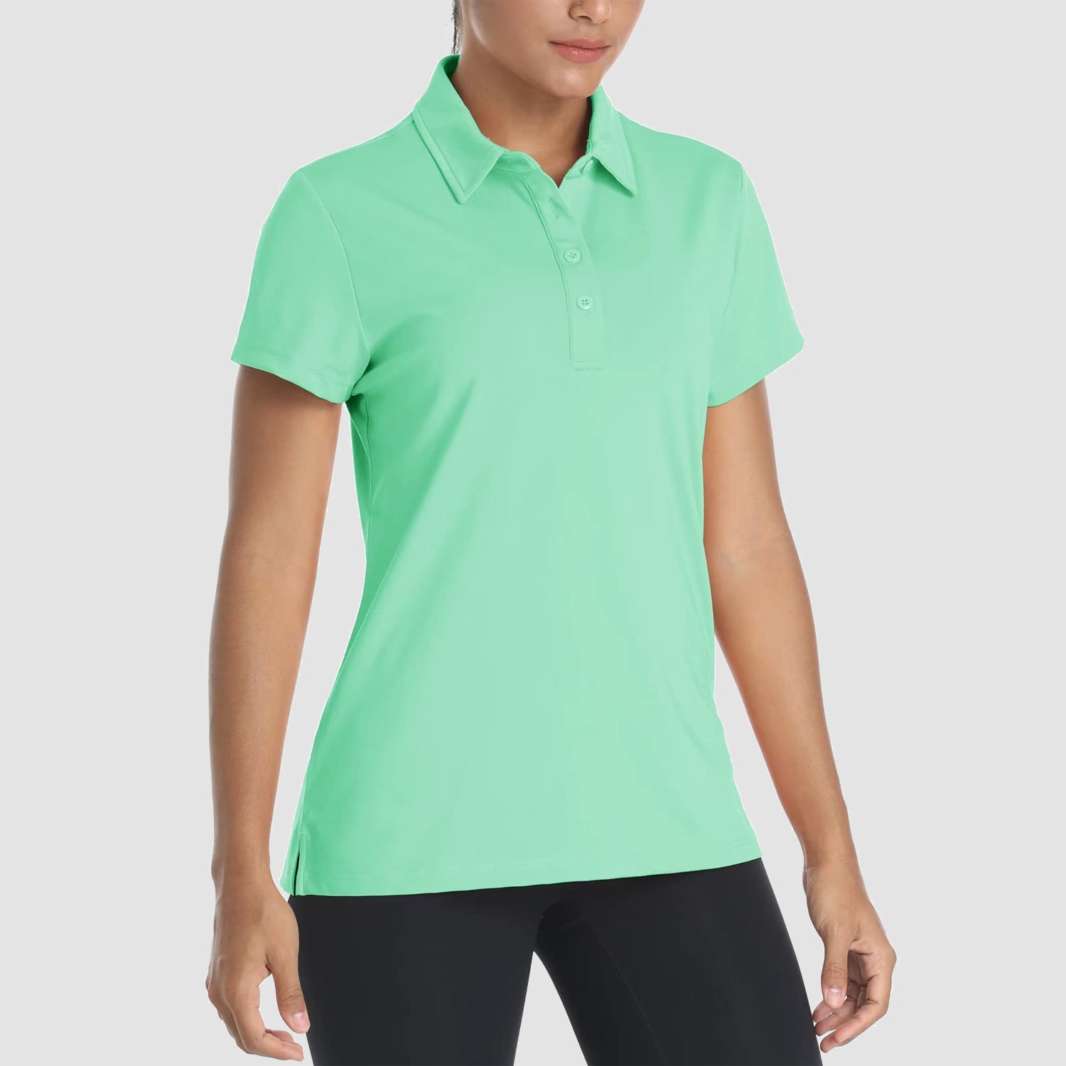 Women's Polo Shirts 4 Buttons Casual T-Shirts Quick Dry Short Sleeve Golf Shirt