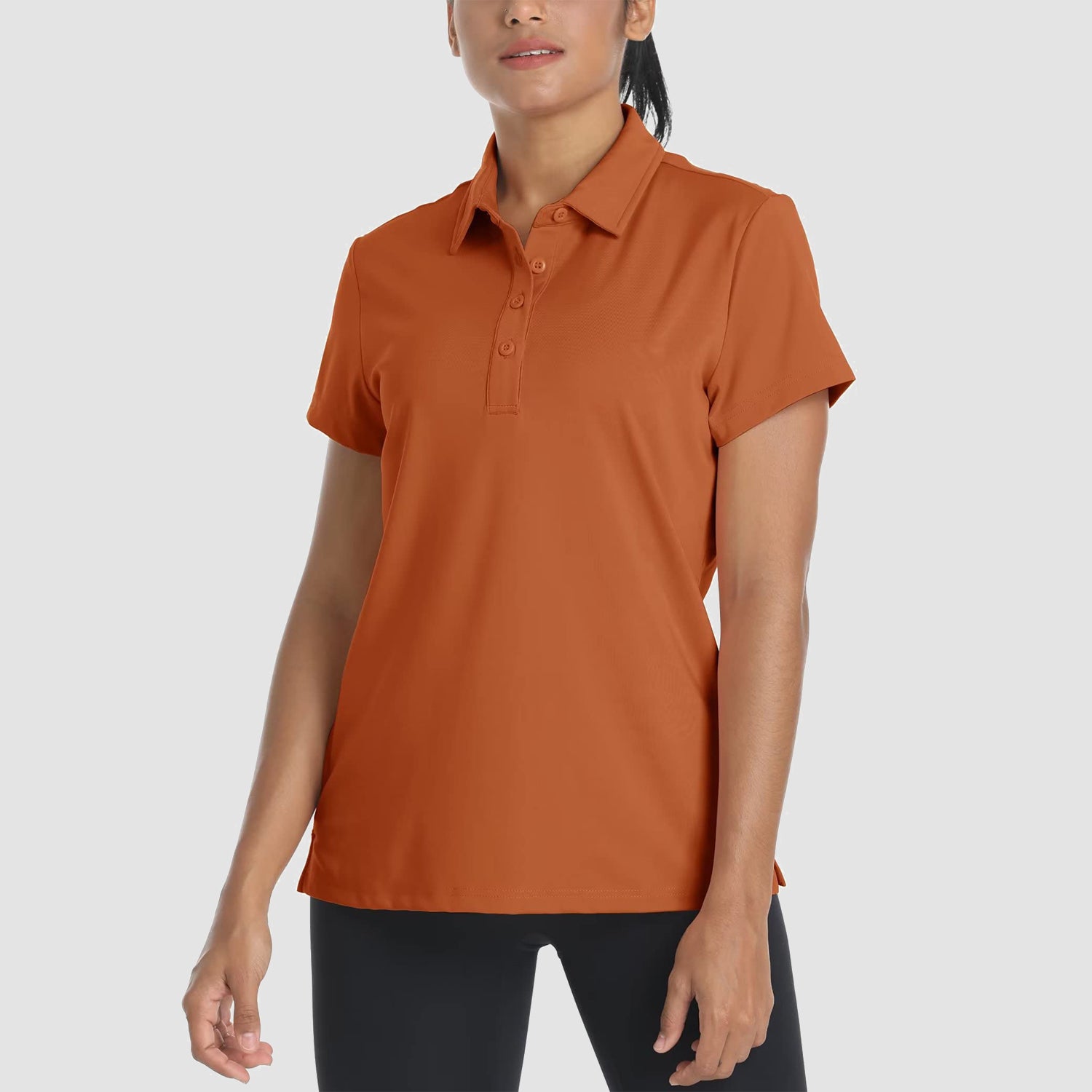 Women's Polo Shirts 4 Buttons Casual T-Shirts Quick Dry Short Sleeve Golf Shirt