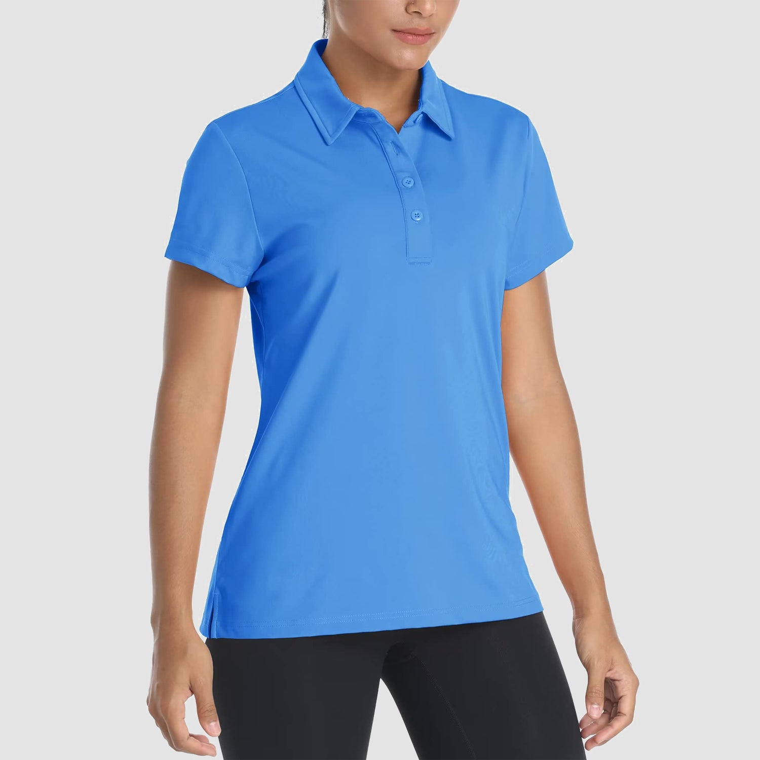 Women's Polo Shirts 4 Buttons Casual T-Shirts Quick Dry Short Sleeve Golf Shirt
