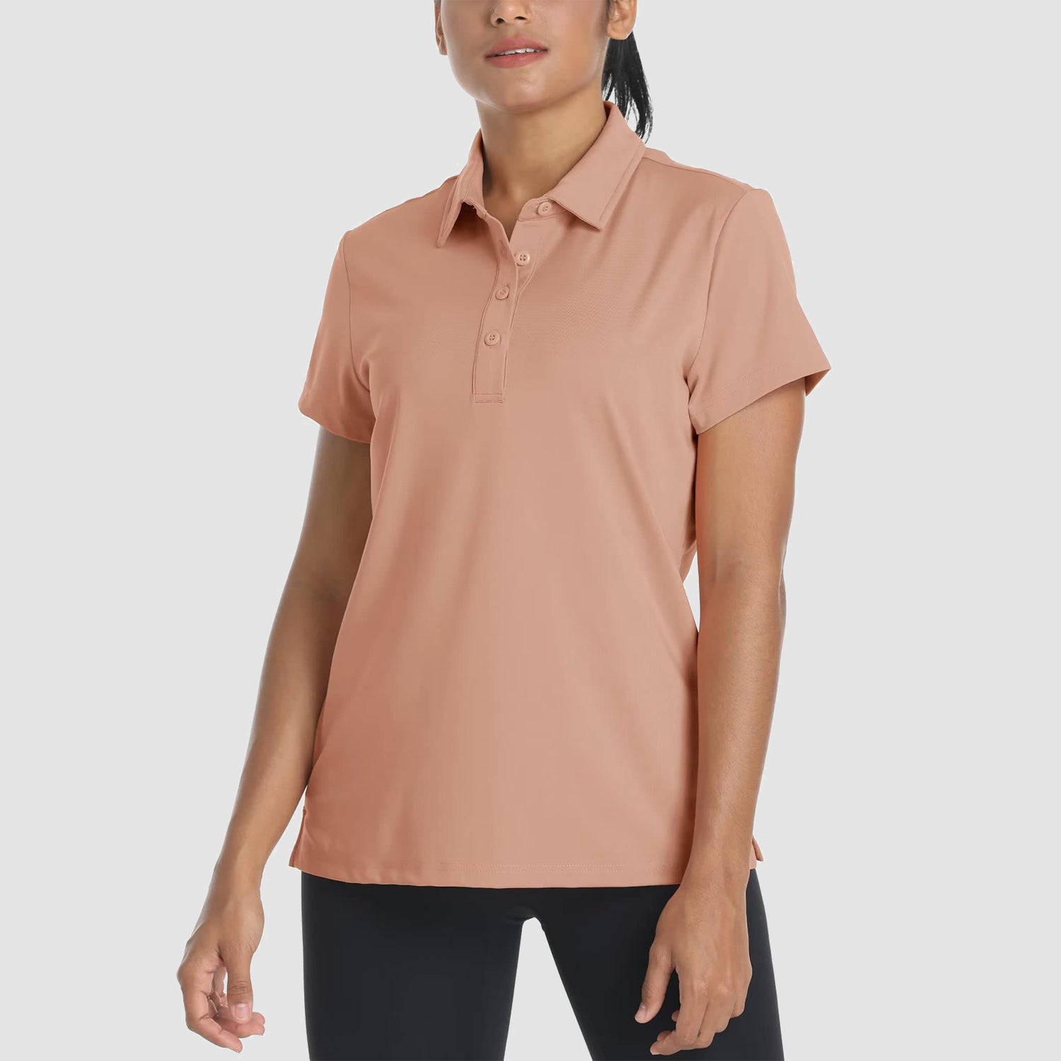 Women's Polo Shirts 4 Buttons Casual T-Shirts Quick Dry Short Sleeve Golf Shirt