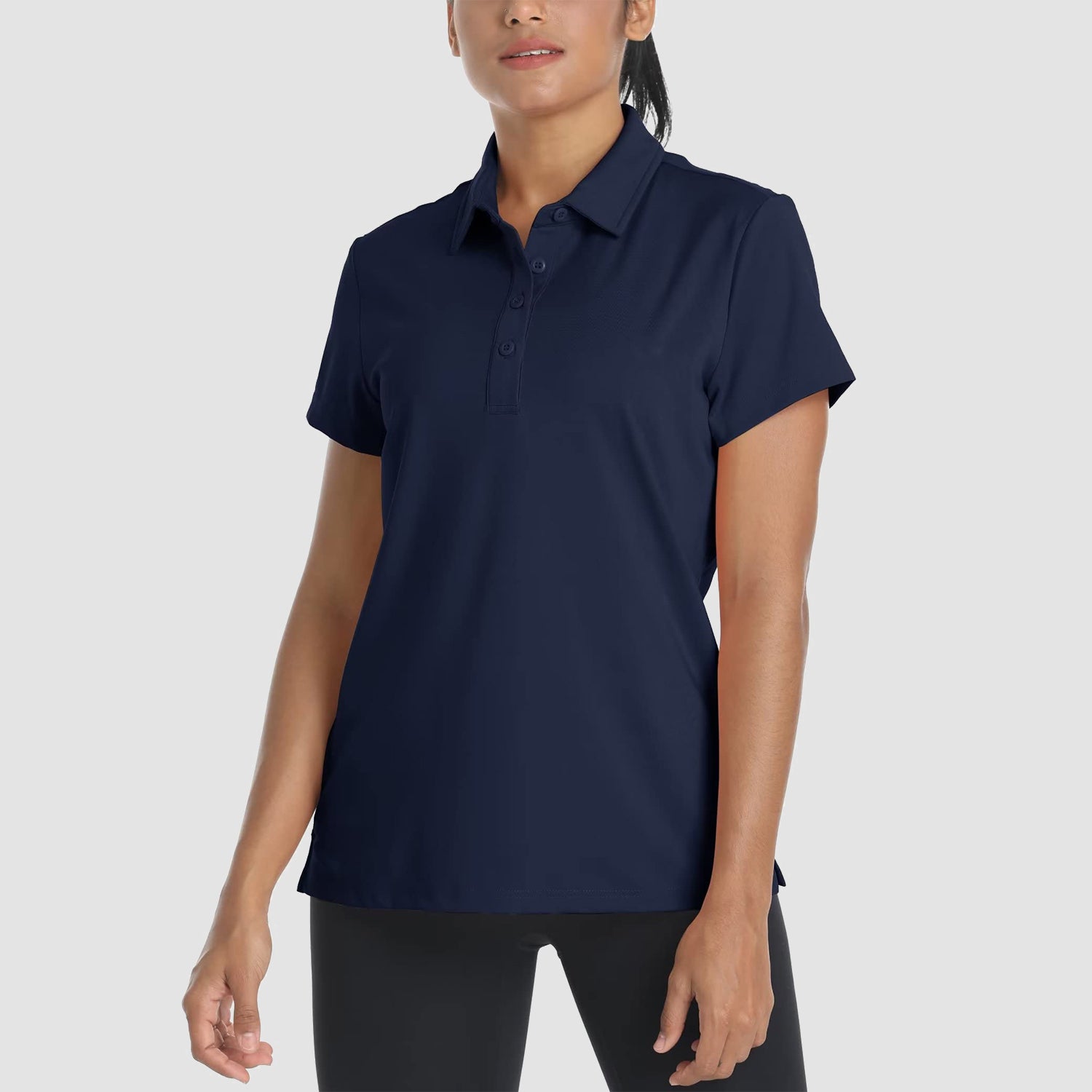 Women's Polo Shirts 4 Buttons Casual T-Shirts Quick Dry Short Sleeve Golf Shirt